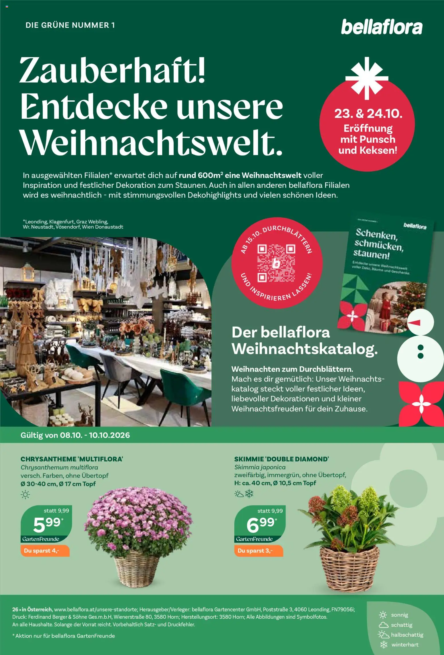 bellaflora Flugblatt Flugblatt in Österreich