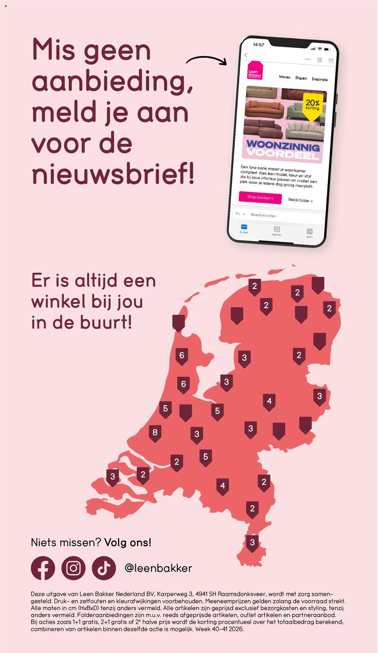 Leen Bakker folder Folder in Nederland