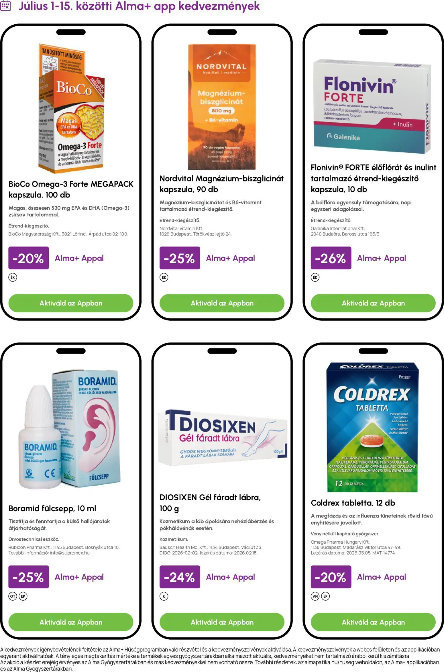 Alma Gyógyszertárak Akciós Újság 2026.07.01.-tól/töl - fantasztikus ajánlatokat! 🛍️ | Magyarország