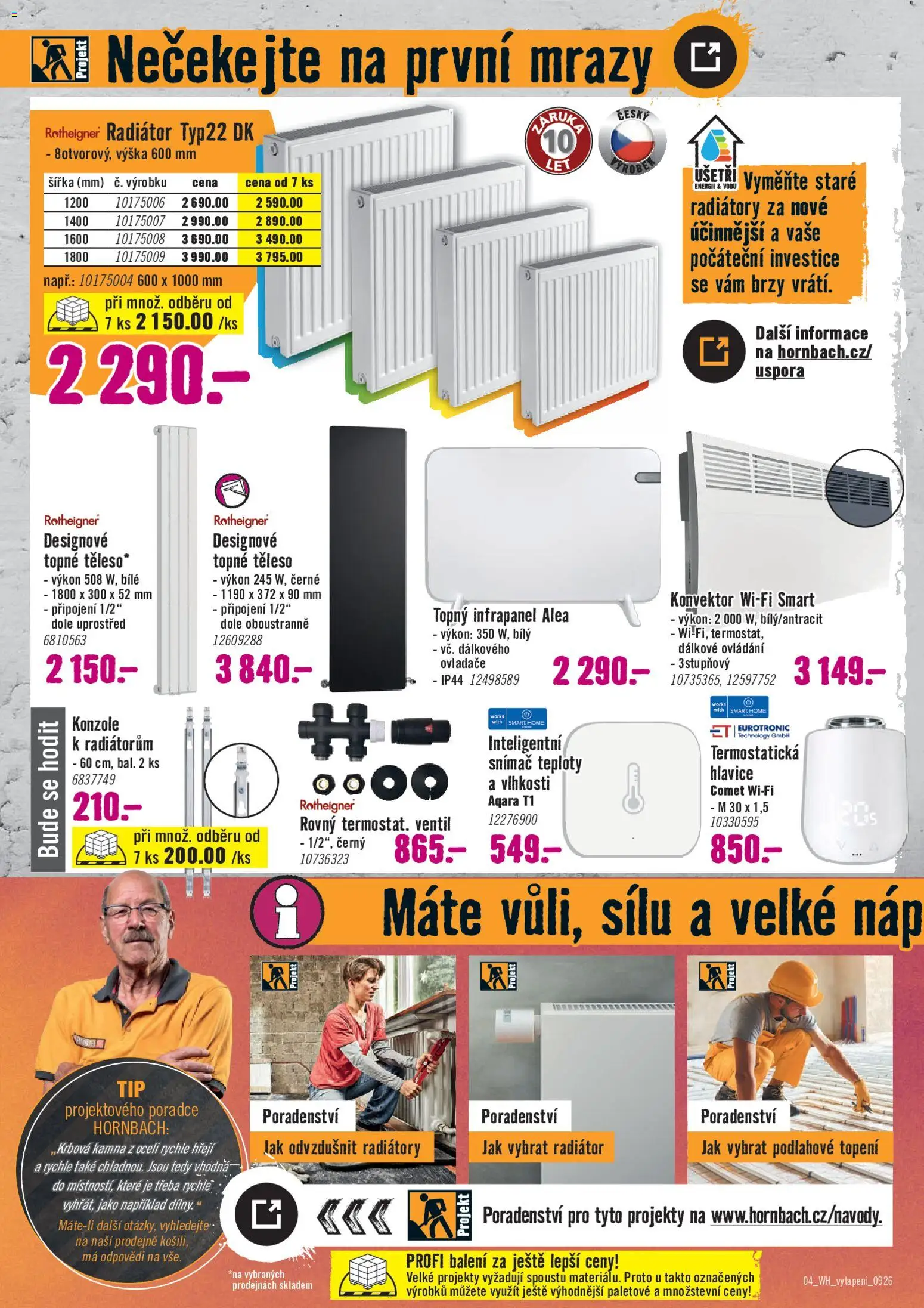 HORNBACH leták - Vytápění Leták in Česko