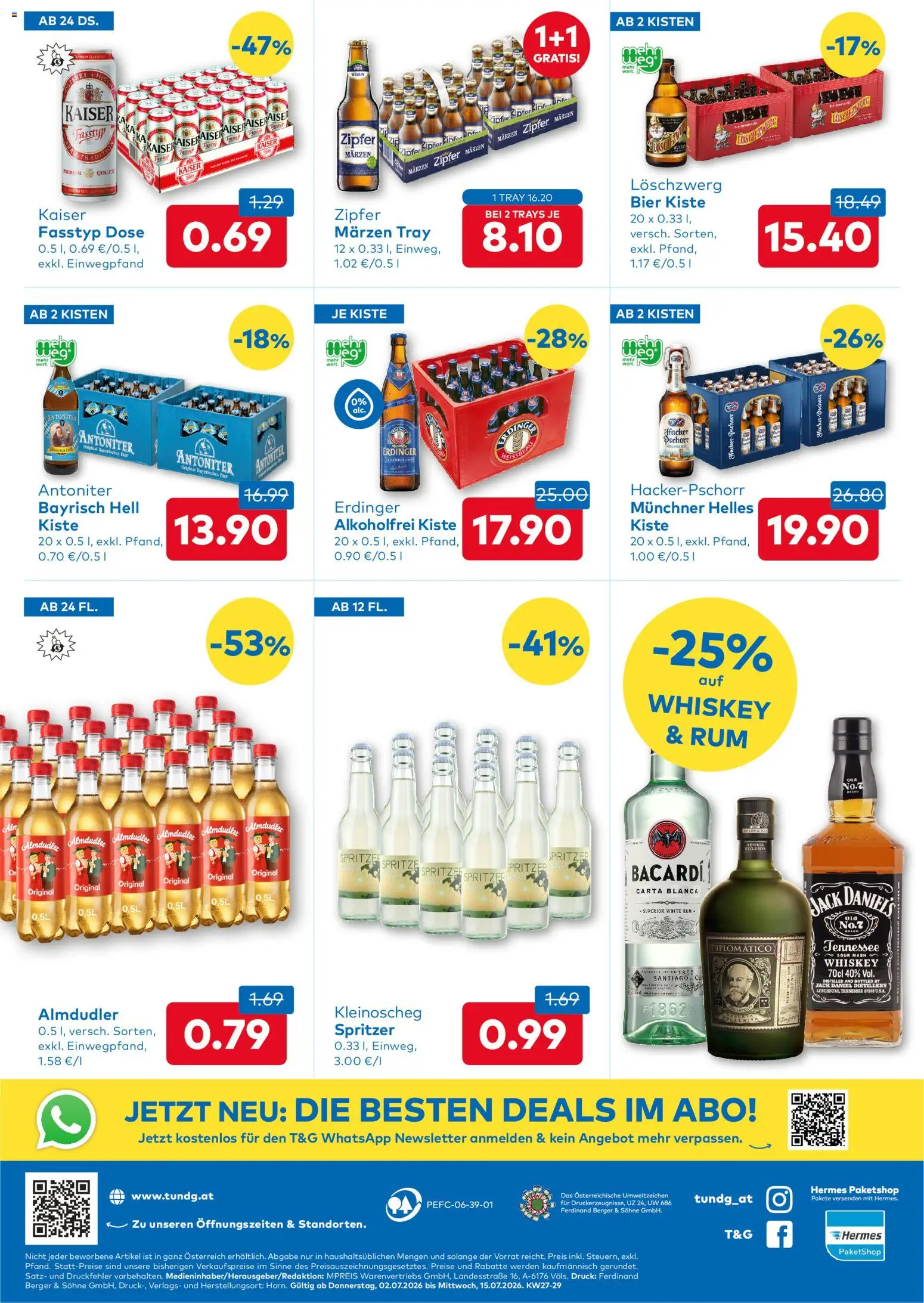 Die besten Angebote | T&G Flugblatt ab 02.07.2026 | - Jetzt stöbern! | Österreich