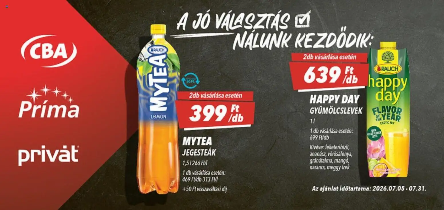 CBA Príma Akciós Újság 2026.07.05.-tól/töl - fantasztikus ajánlatokat! 🛍️ | Magyarország