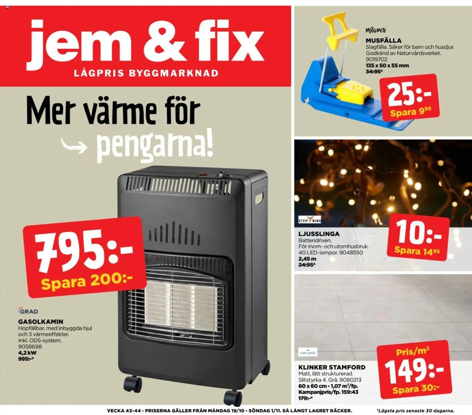 Jem & Fix erbjudanden Reklamblad in Sverige