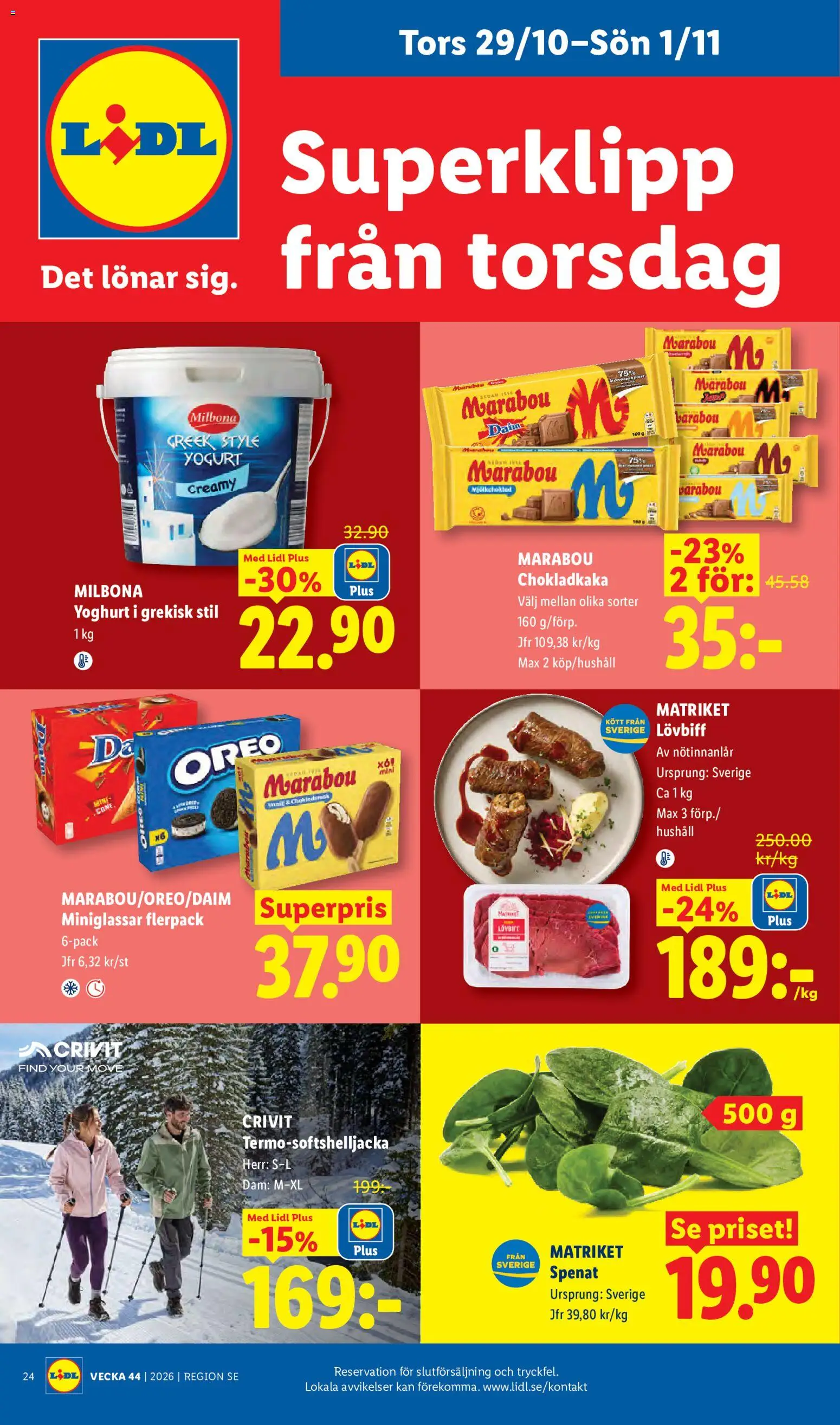 Lidl erbjudanden Reklamblad in Sverige