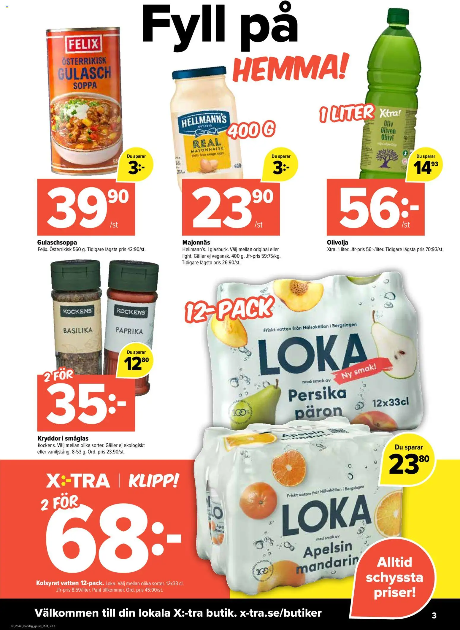 Coop X:-TRA erbjudanden Reklamblad in Sverige