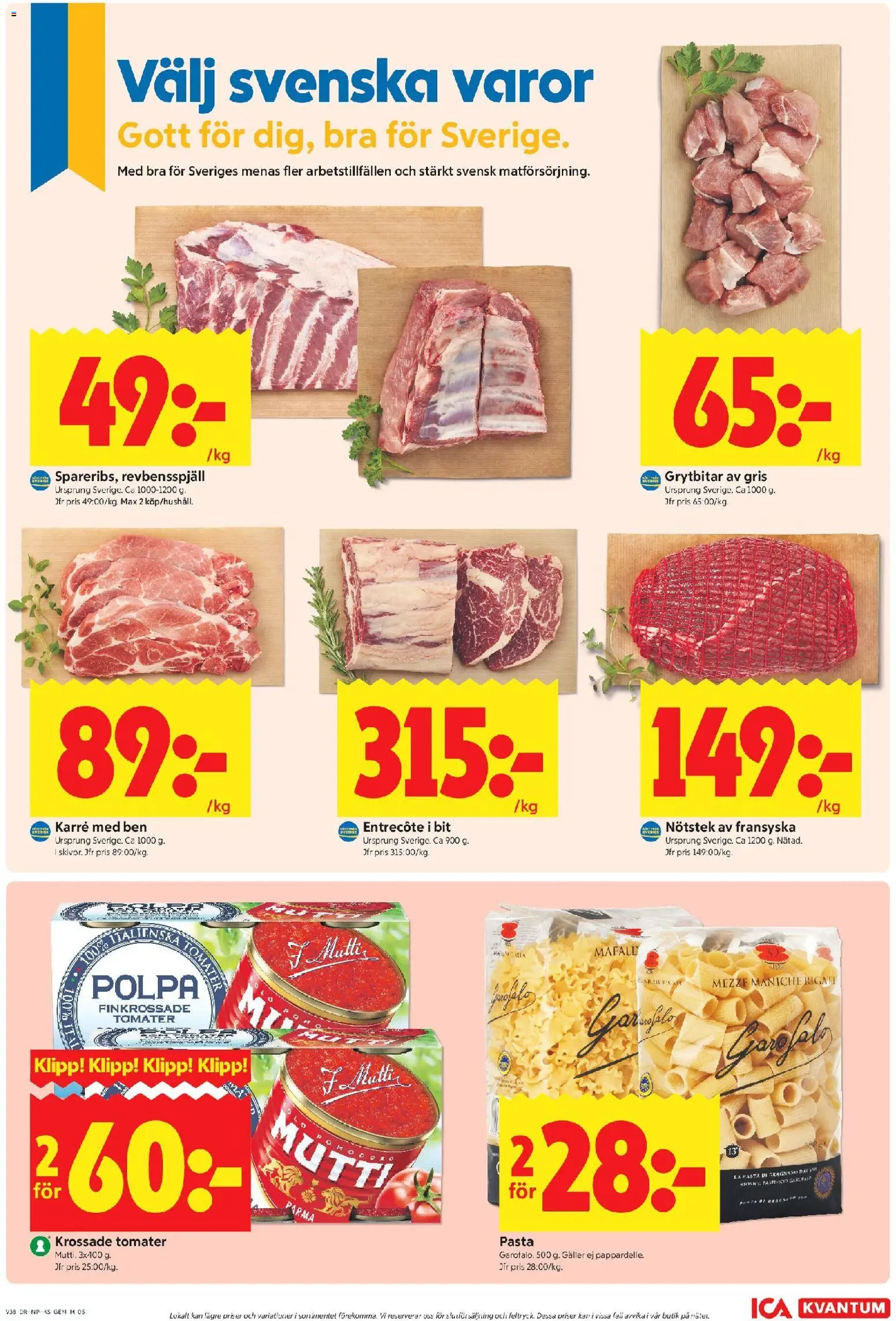 ICA Kvantum erbjudanden Reklamblad in Sverige
