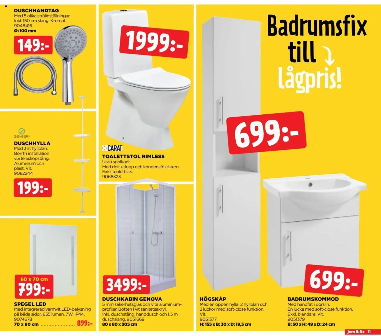 Jem & Fix erbjudanden Reklamblad in Sverige