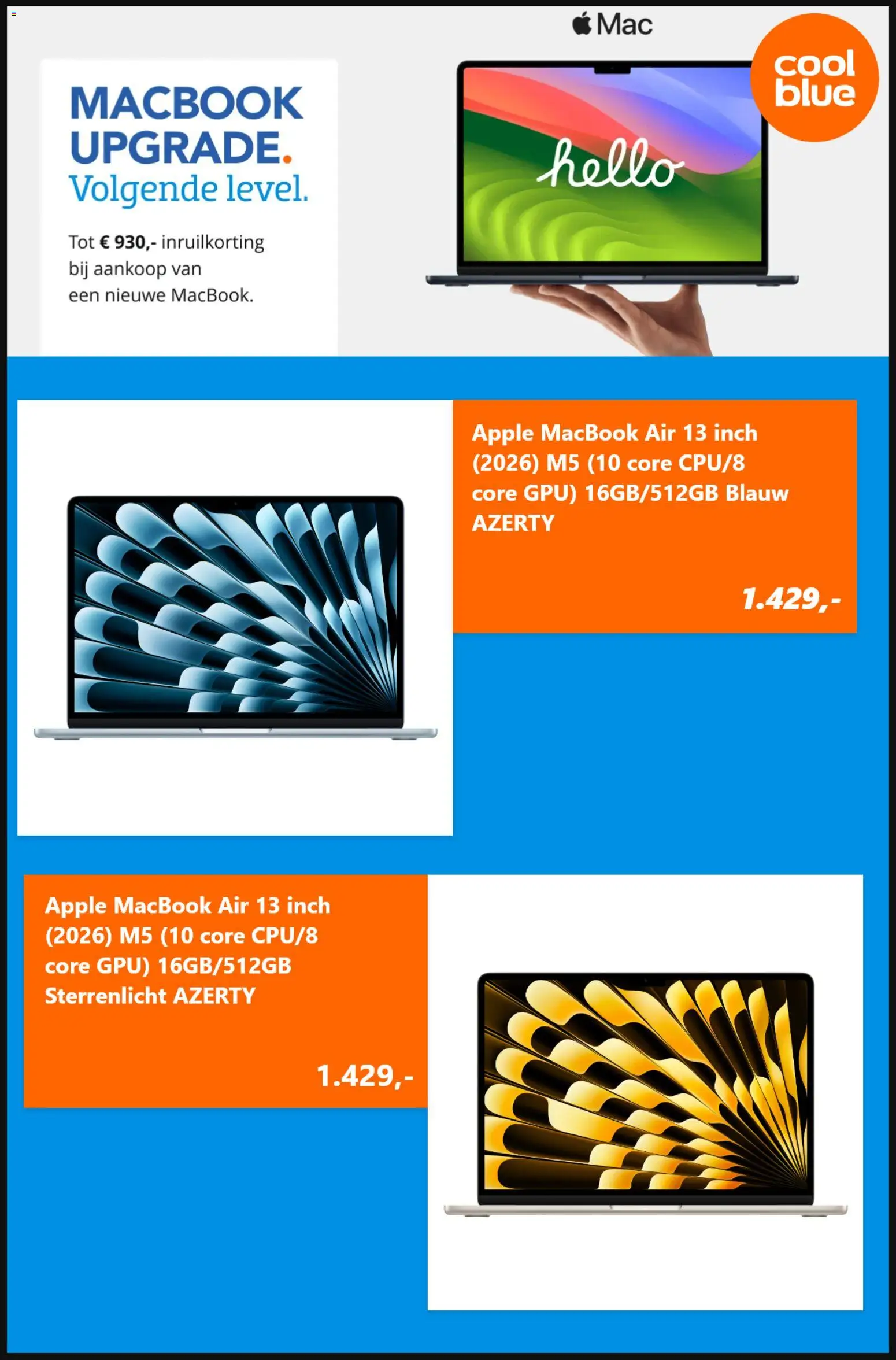 Coolblue folder / publicité Folder in België