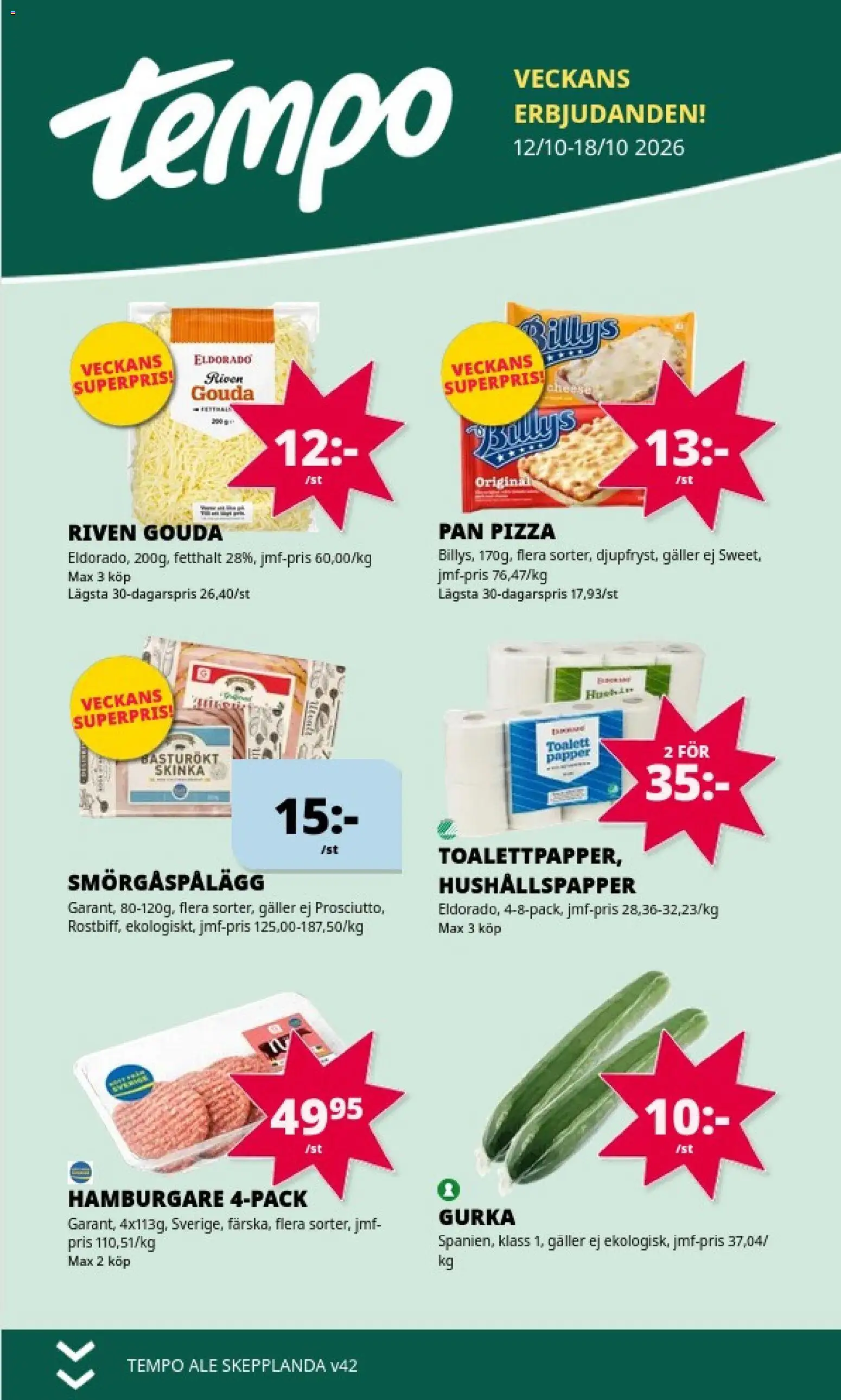 Tempo erbjudanden Reklamblad in Sverige