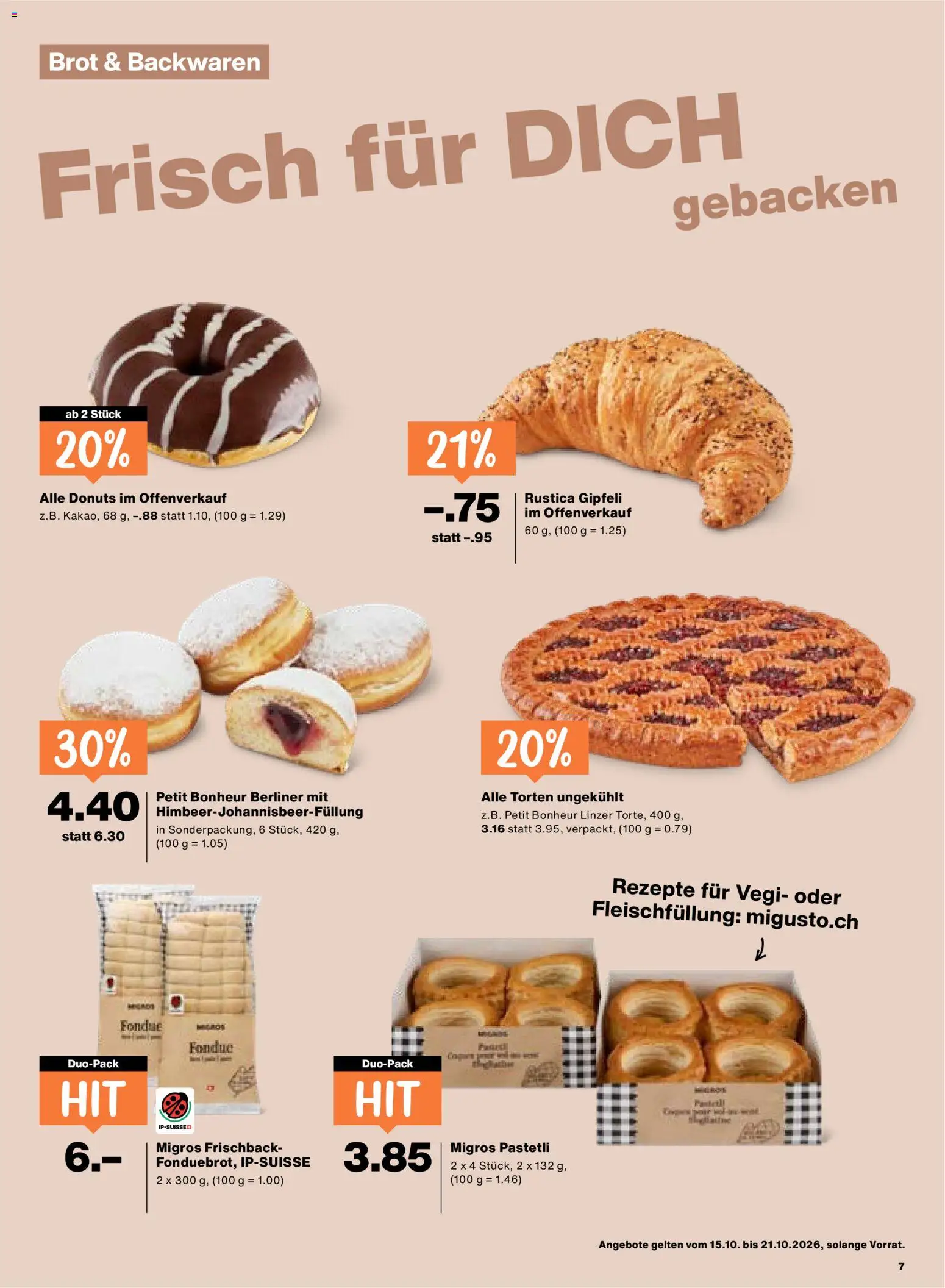 Migros aktionen Prospekt in Schweiz