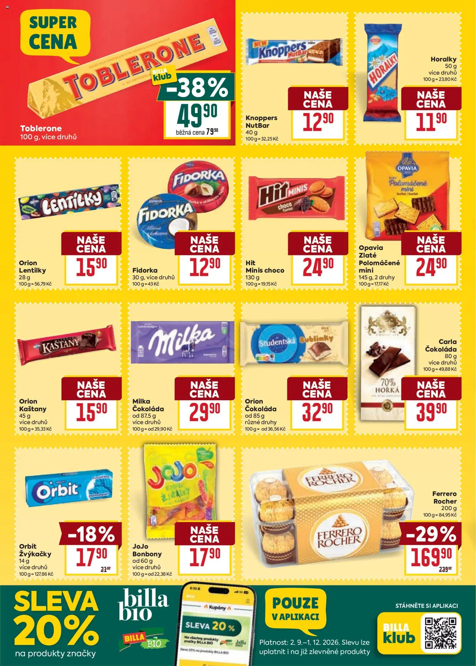Billa Velký leták Leták in Česko