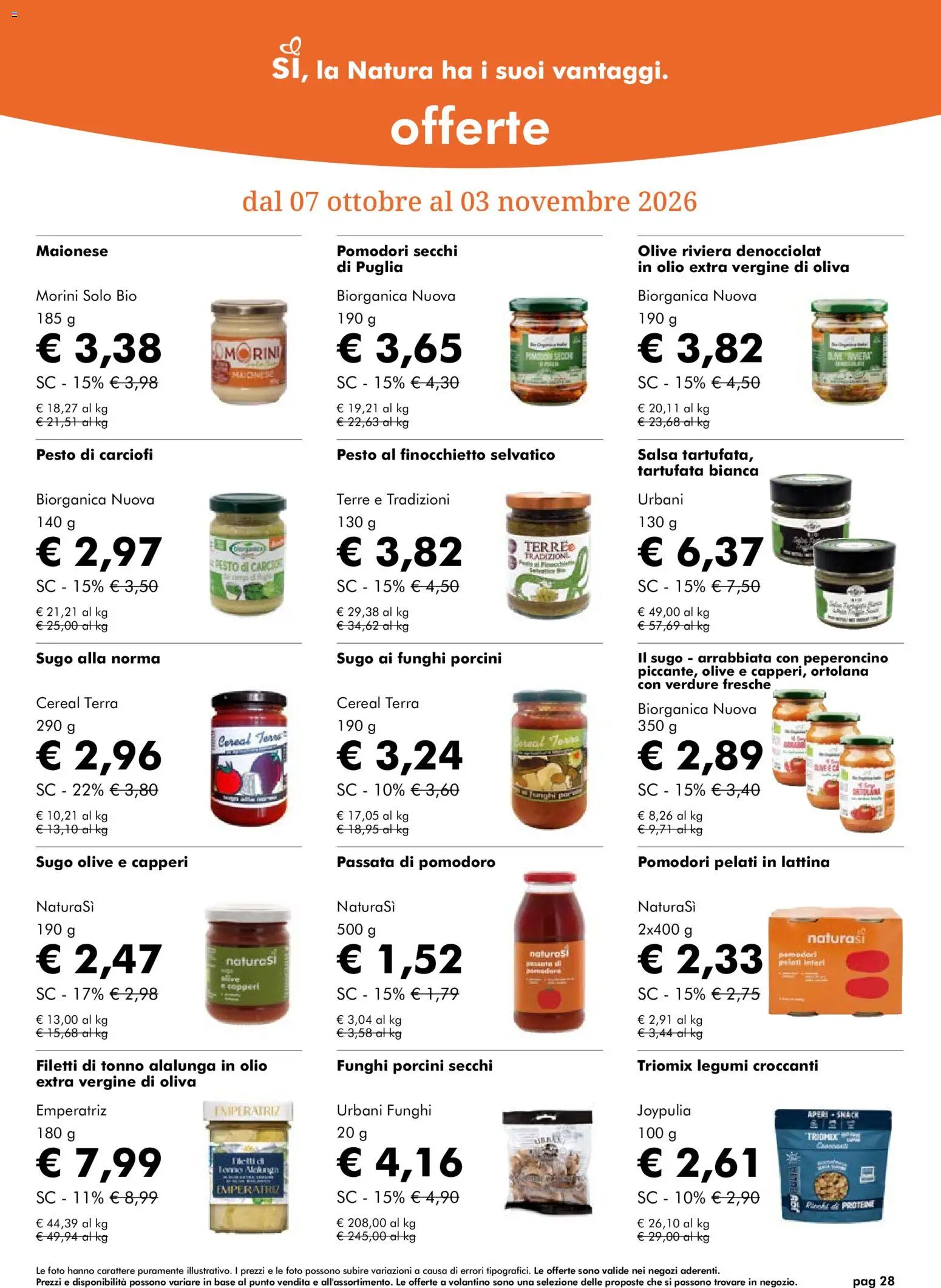 Natura Sì volantino Volantino in Italy