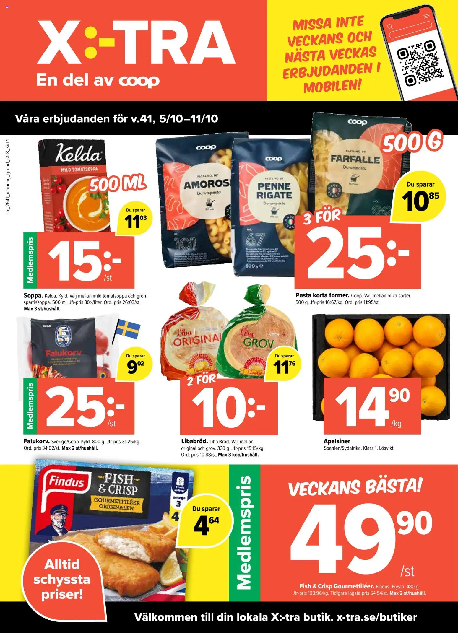 Coop X:-TRA erbjudanden Reklamblad in Sverige