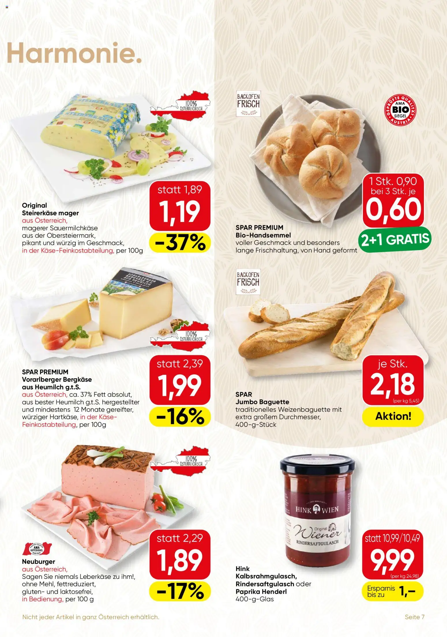 SPAR Gourmet Flugblatt Flugblatt in Österreich