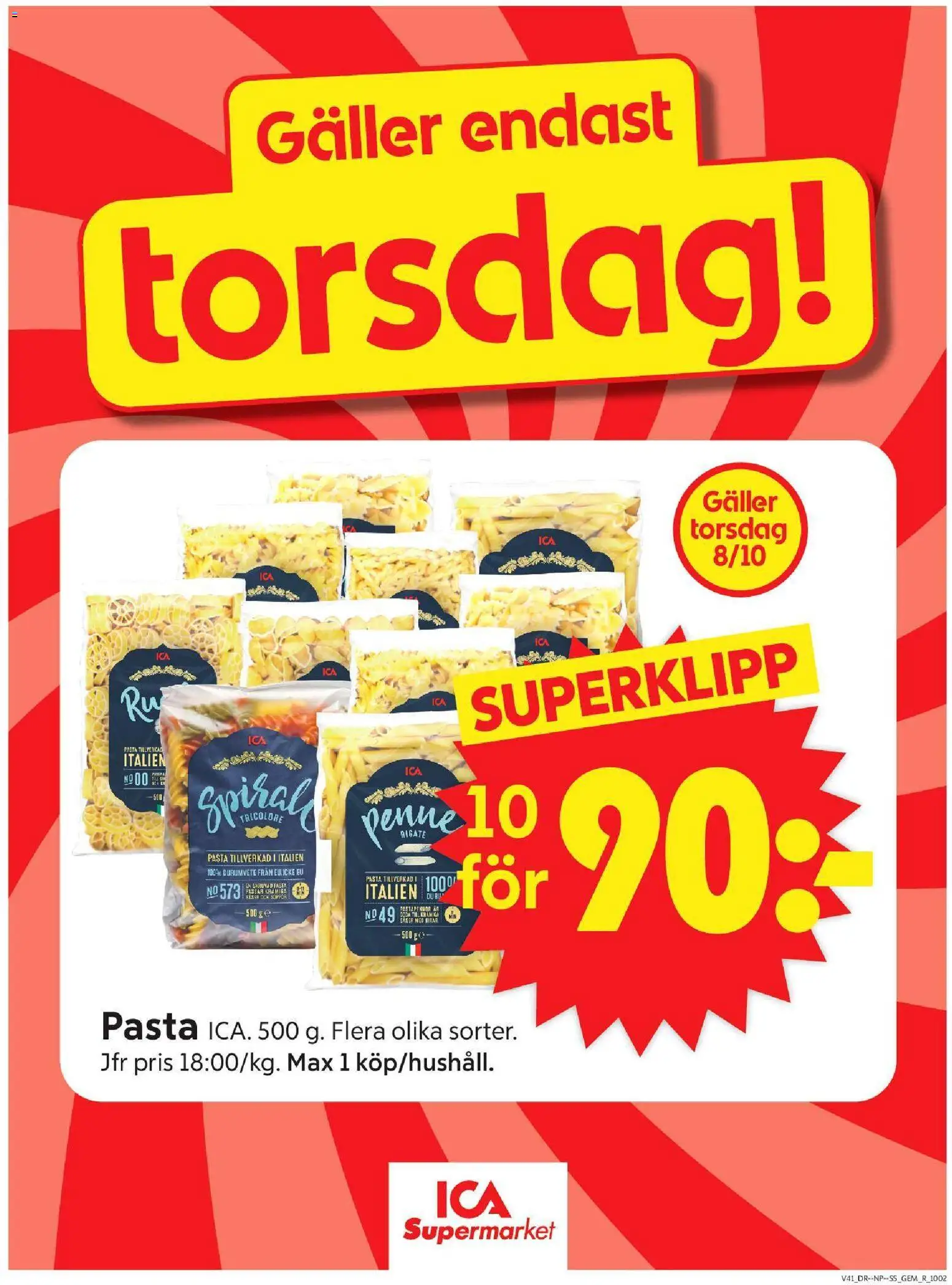 ICA Supermarket erbjudanden Reklamblad in Sverige