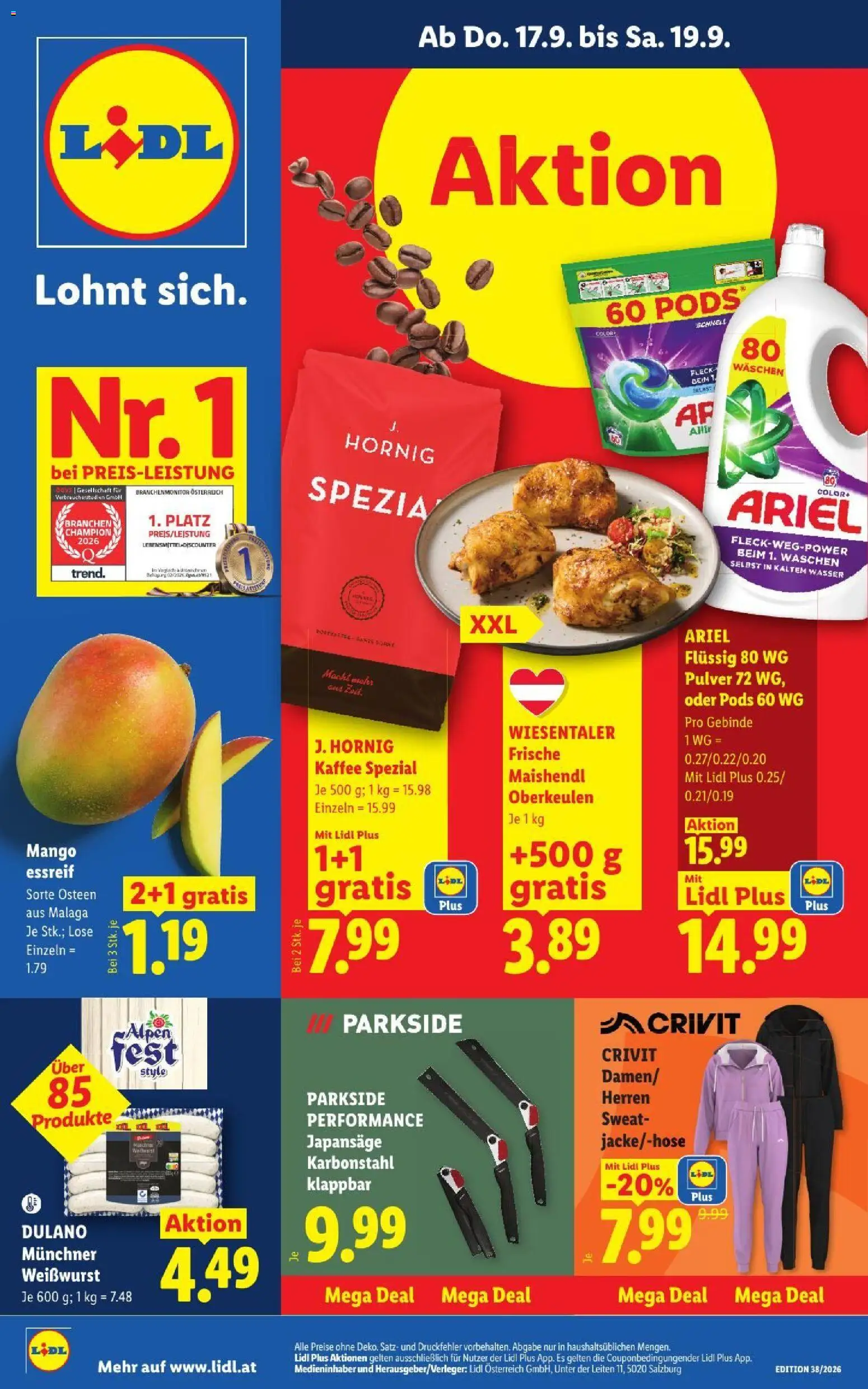 Lidl - Flugblatt Flugblatt in Österreich