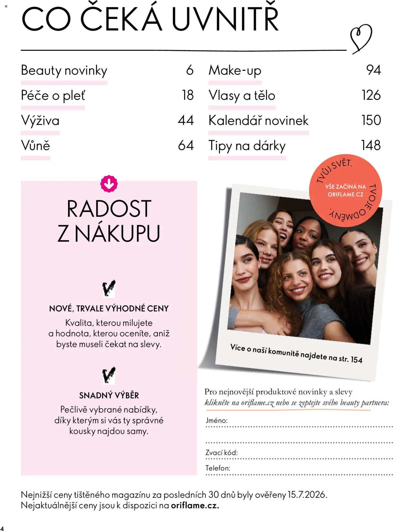 Oriflame katalog Novage+ Proceuticals Leták in Česko