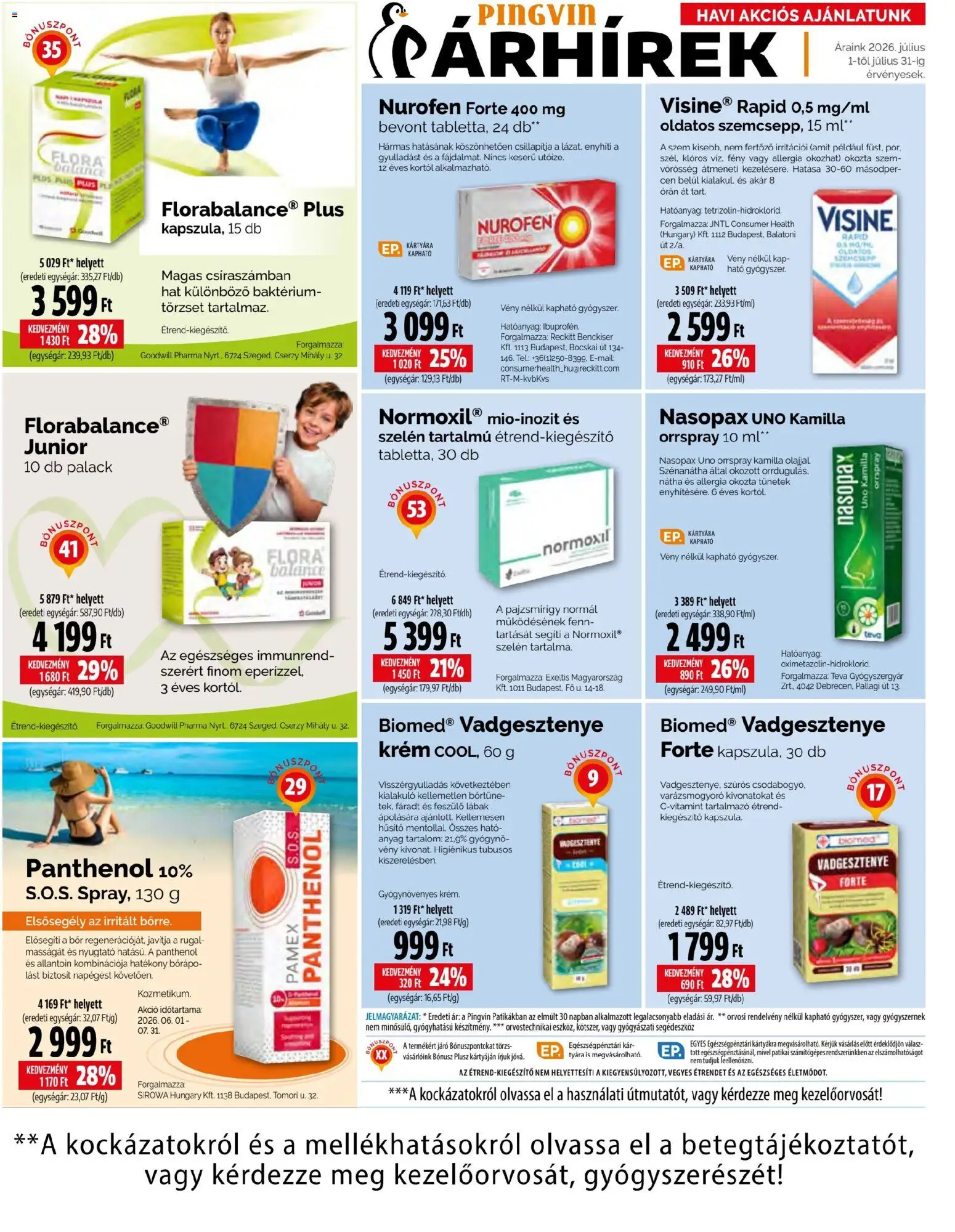 Pingvin Patika Akciós Újság 2026.07.01.-tól/töl - fantasztikus ajánlatokat! 🛍️ | Magyarország