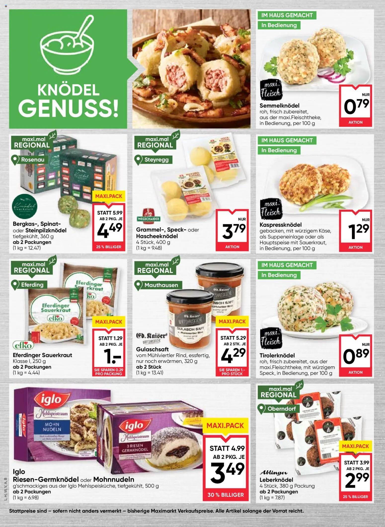 Maximarkt Flugblatt Flugblatt in Österreich