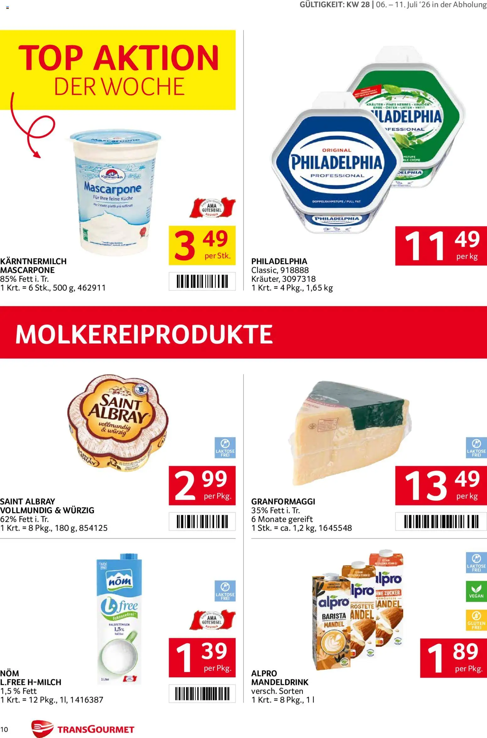 Die besten Angebote | Transgourmet Flugblatt ab 06.07.2026 | - Jetzt stöbern! | Österreich