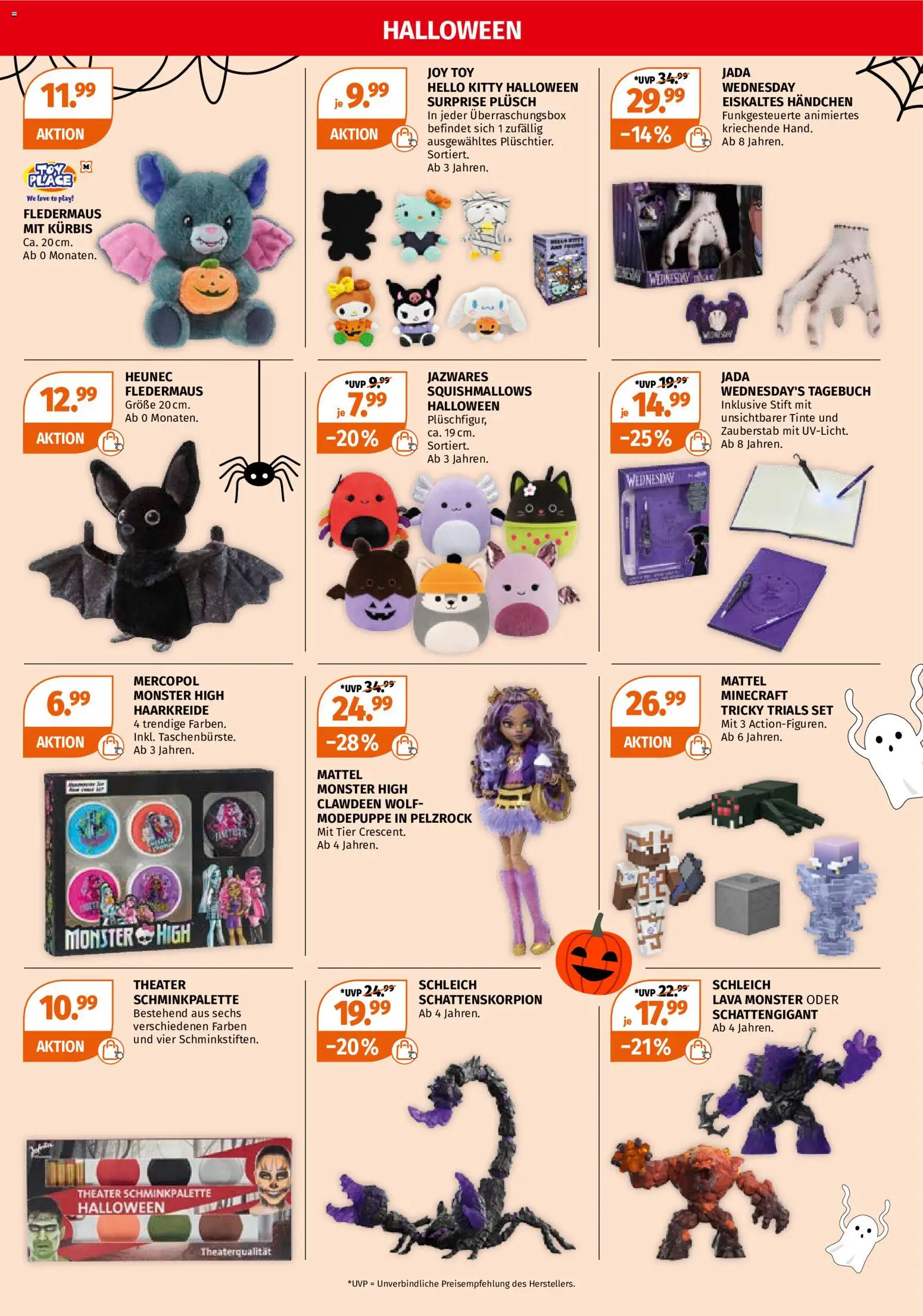 Müller Halloween Flugblatt in Österreich