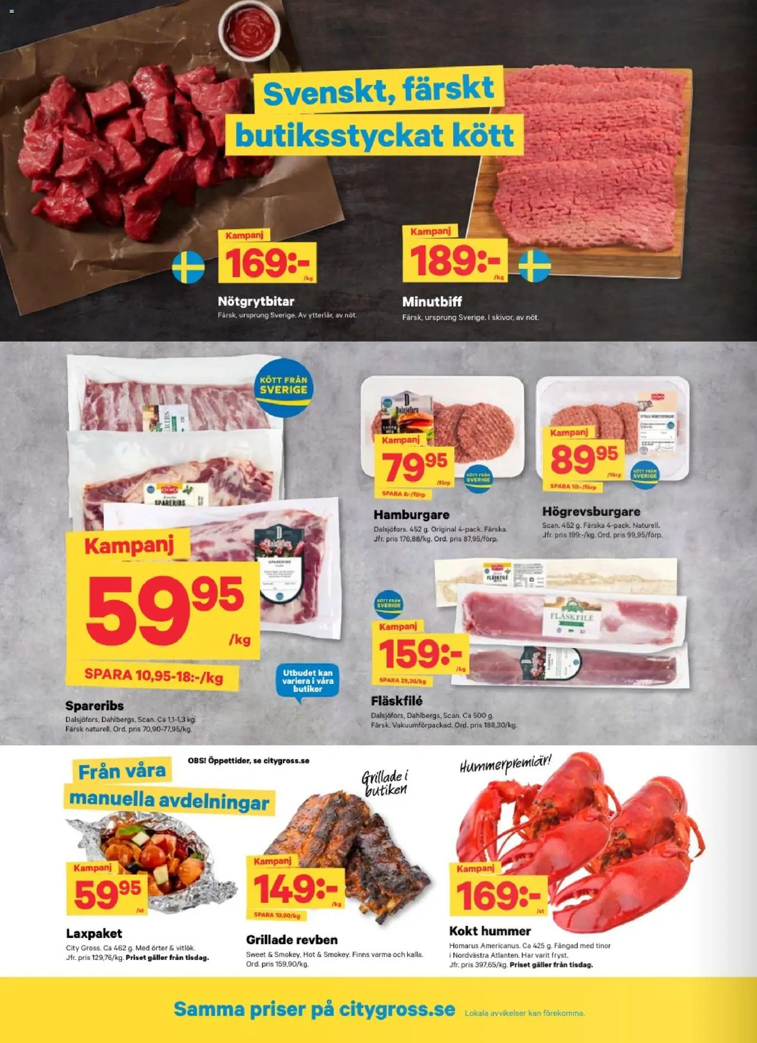 City Gross erbjudanden Reklamblad in Sverige