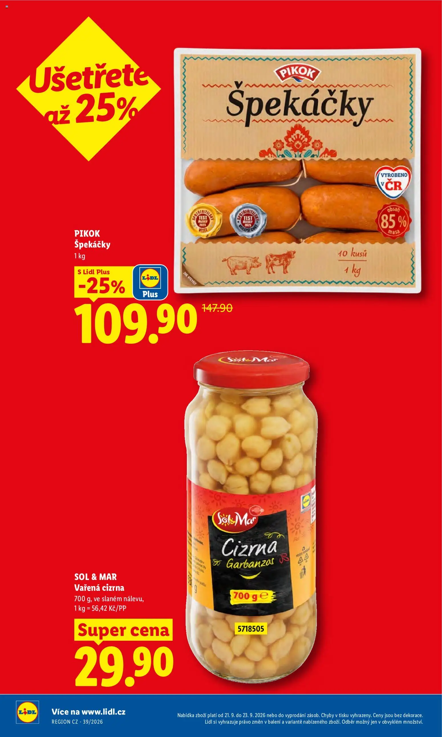 Lidl leták Leták in Česko