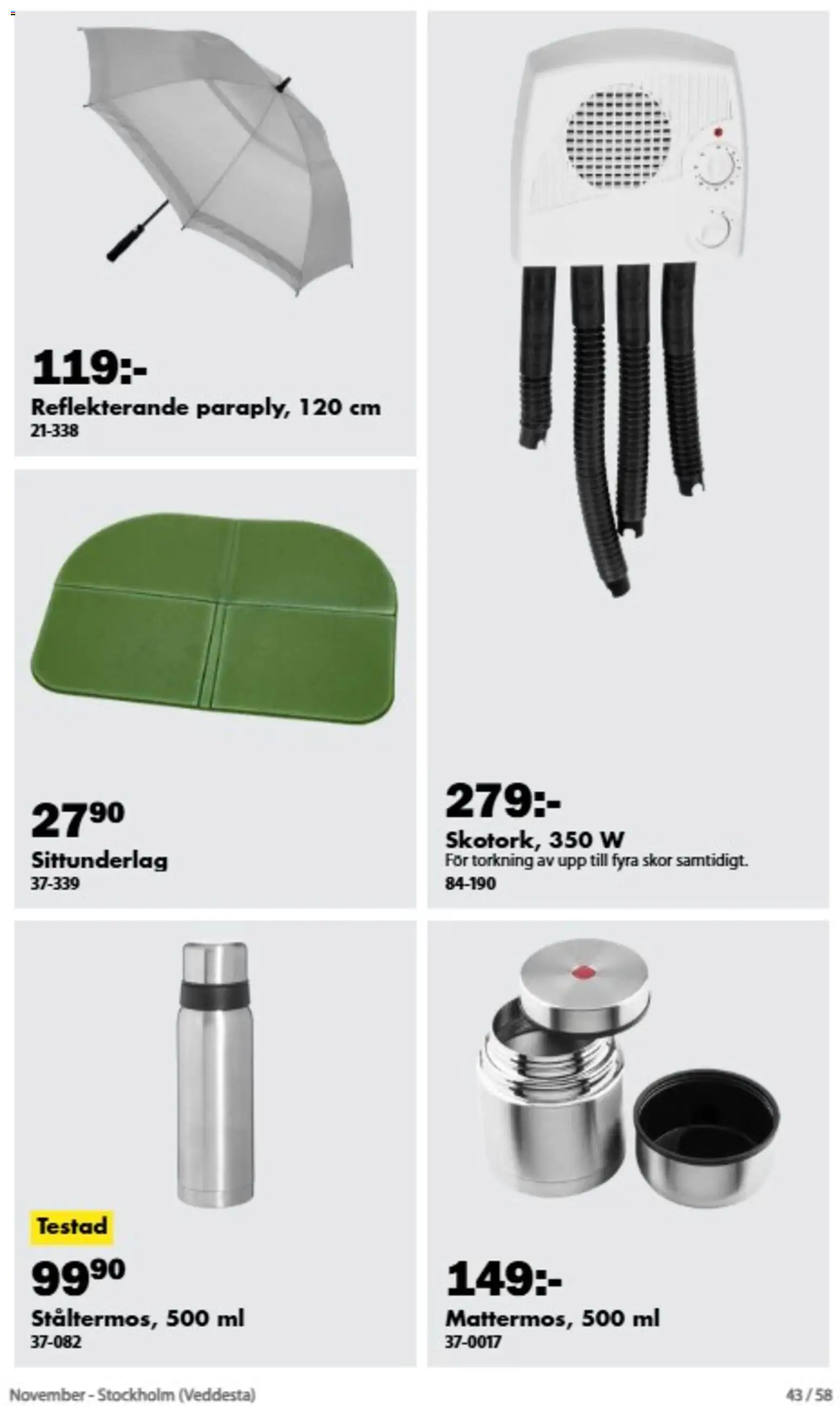 Biltema erbjudanden November Reklamblad in Sverige