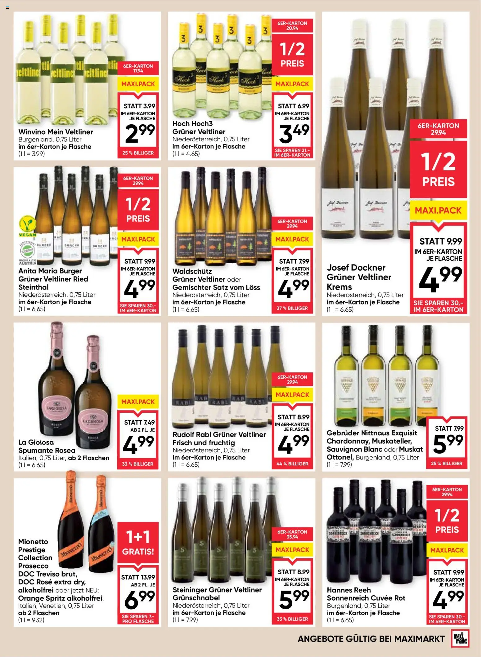 Maximarkt Flugblatt Flugblatt in Österreich