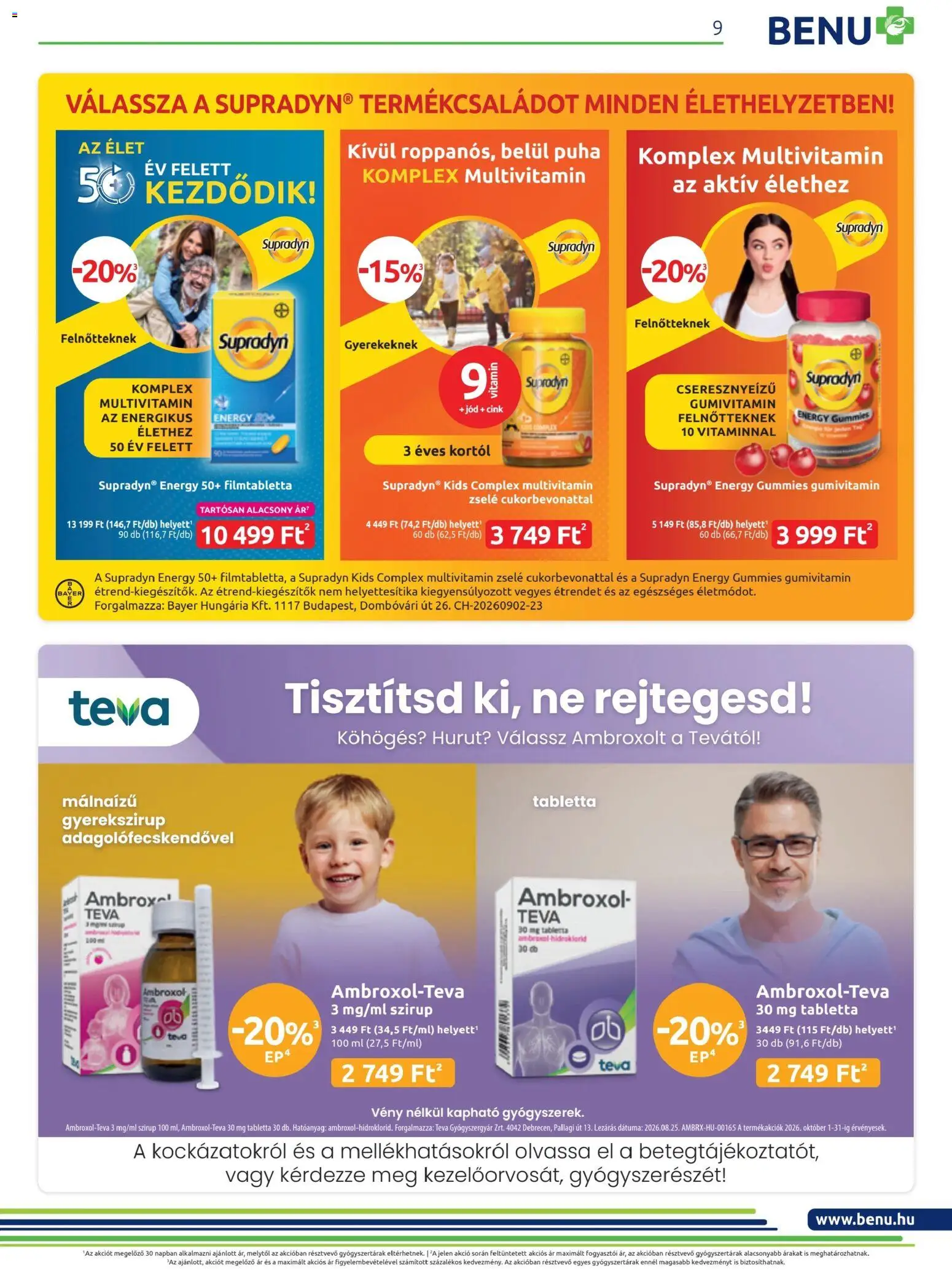BENU Gyógyszertárak akciós újság Akciós újság in Magyarország