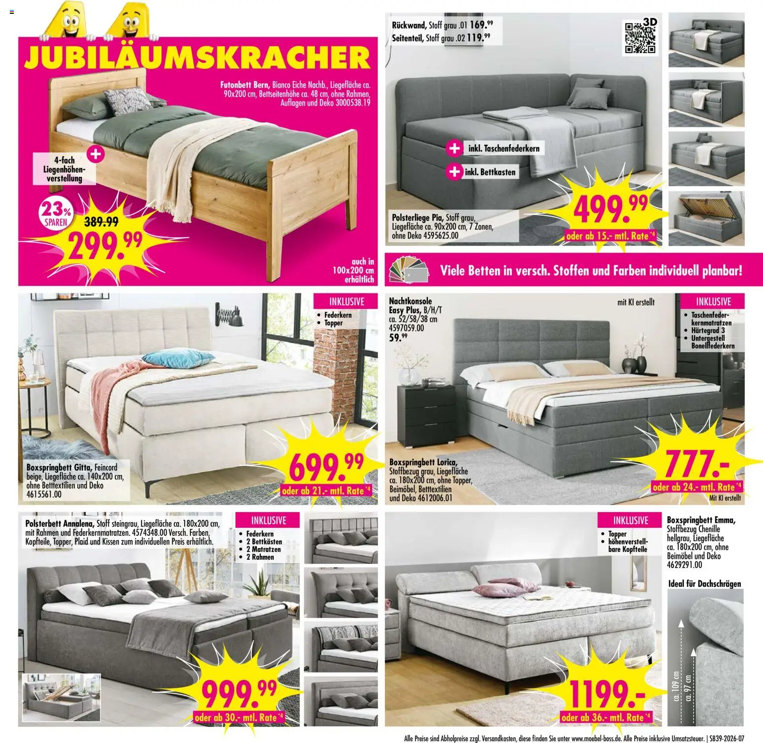 SB Möbel Boss Prospekt Prospekt in Deutschland