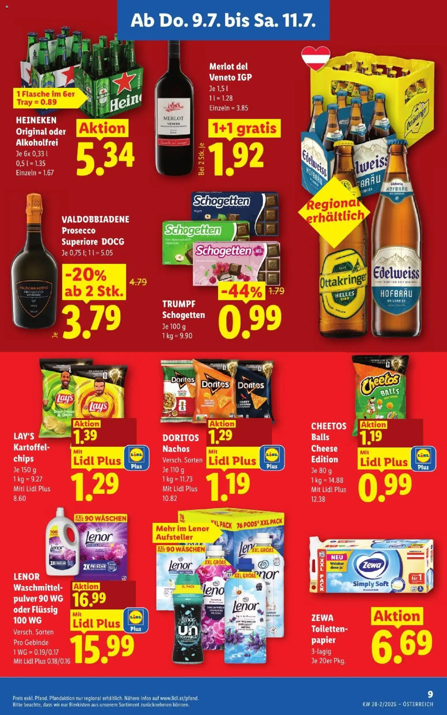 Jetzt sparen im Lidl - Flugblatt | 09.07.2026 ✳️ Angebote ab Donnerstag | Österreich