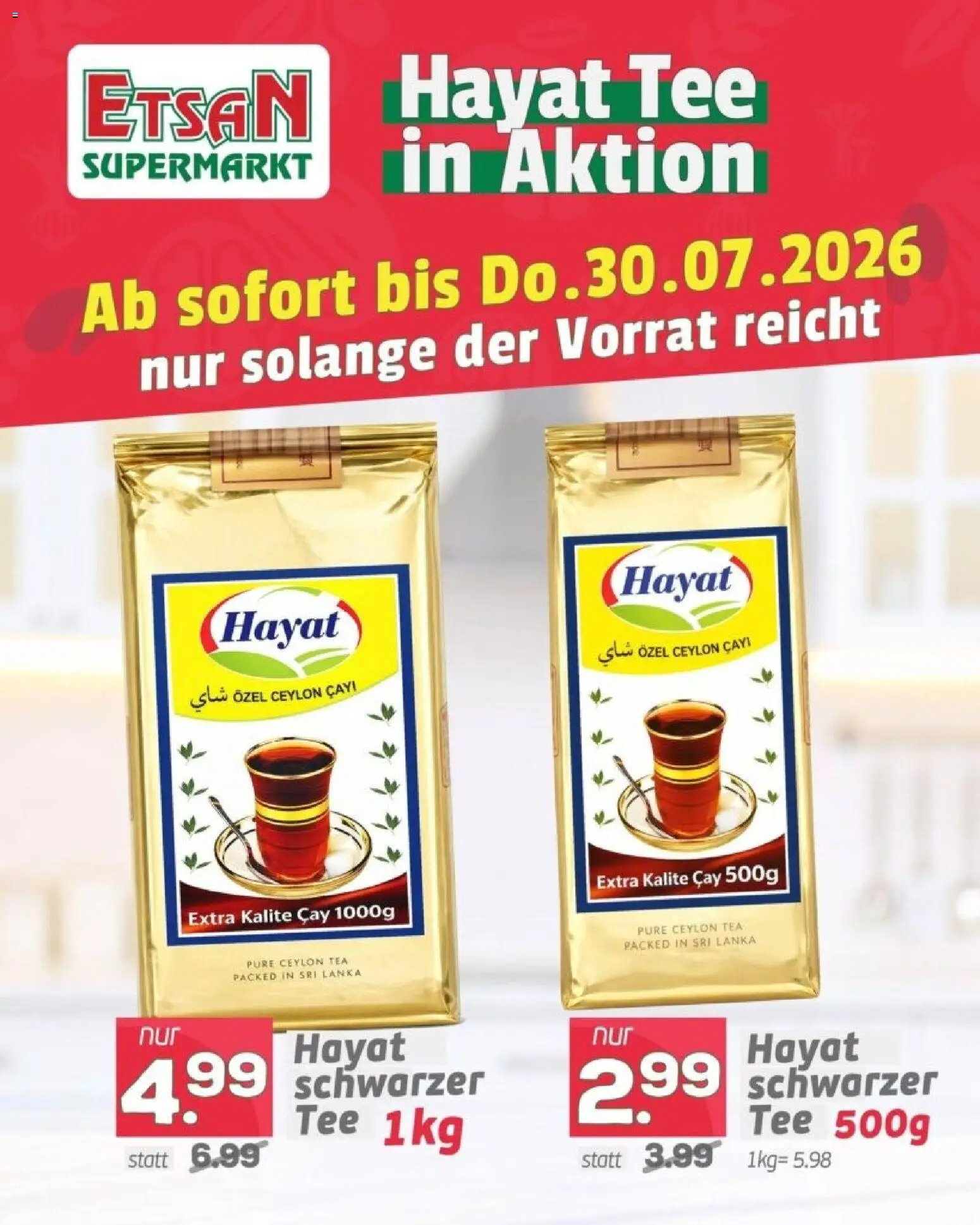 Die besten Angebote | ETSAN - Hayat Tee in Aktion ab 01.01.2026 | - Jetzt stöbern! | Österreich