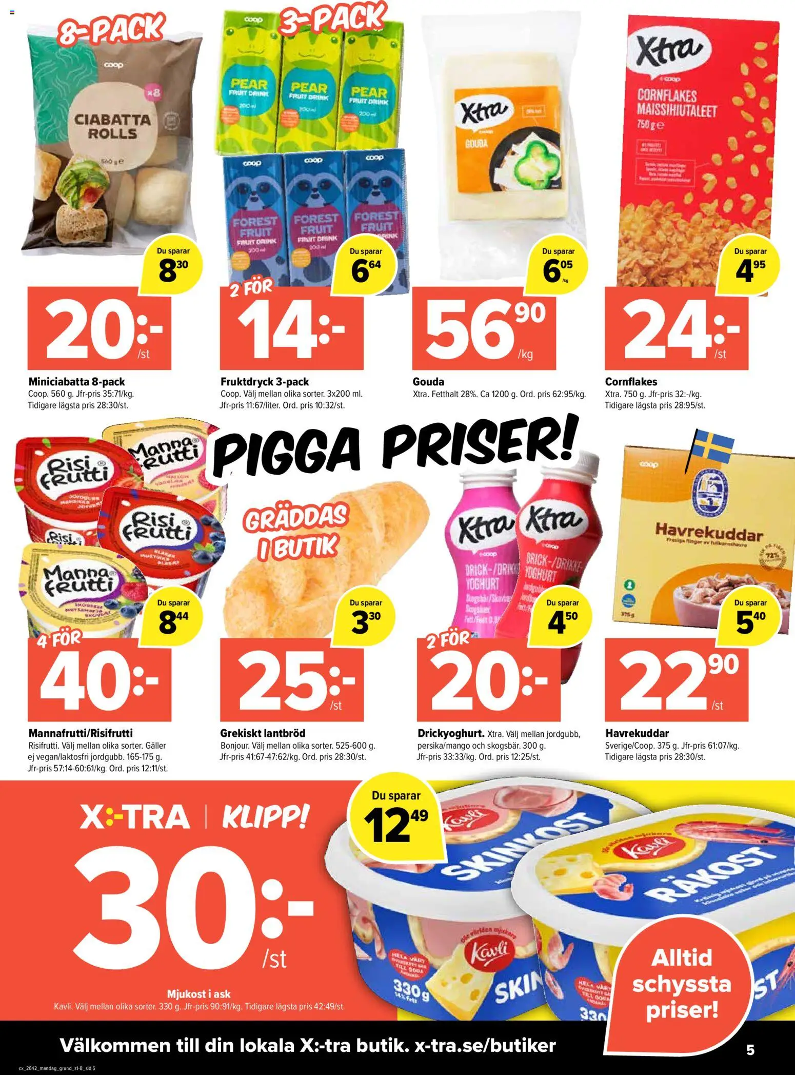 Coop X:-TRA erbjudanden Reklamblad in Sverige