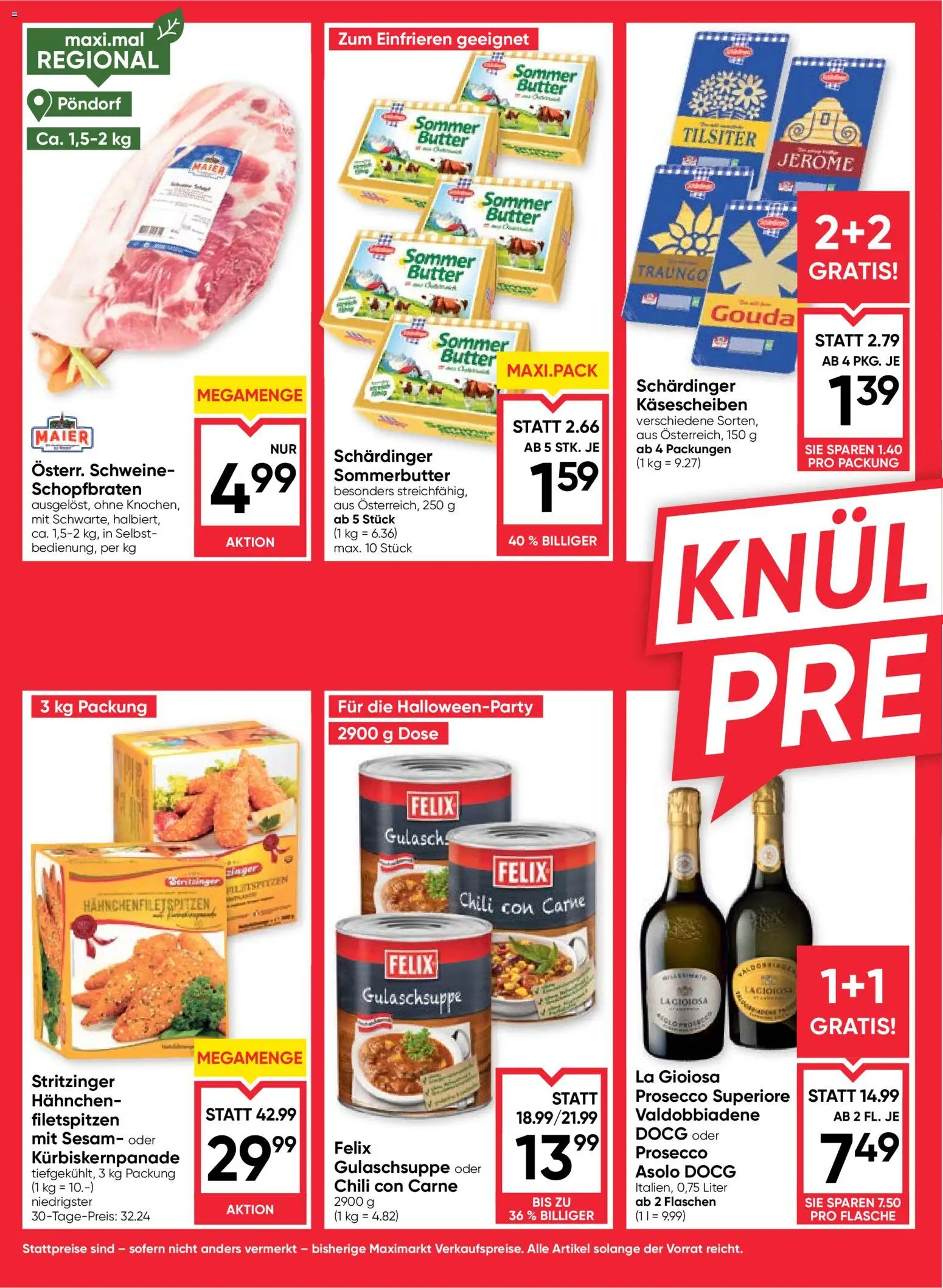 Maximarkt Flugblatt Flugblatt in Österreich