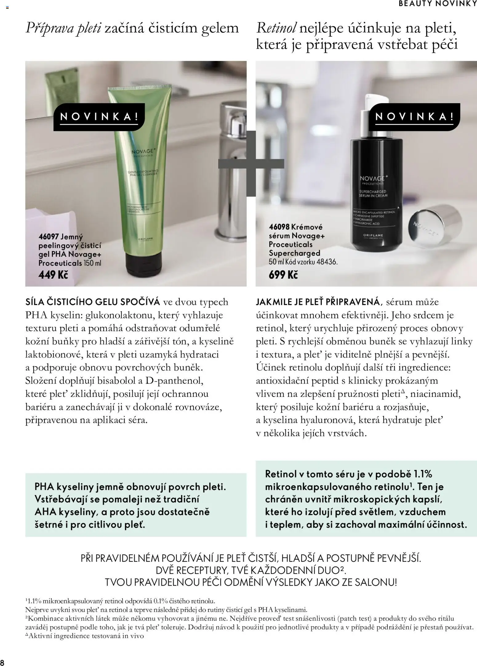 Oriflame katalog Novage+ Proceuticals Leták in Česko