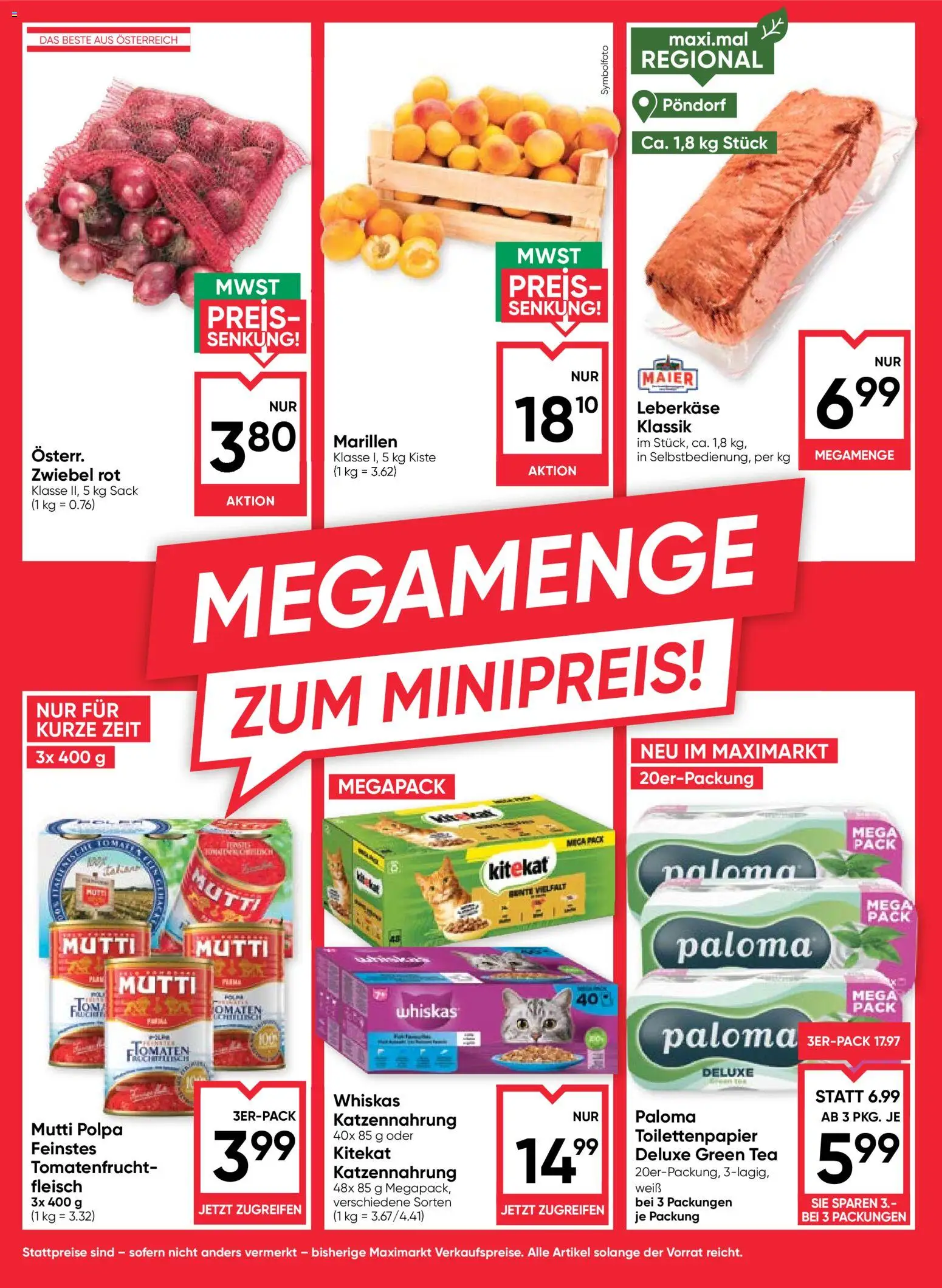 Die besten Angebote | Maximarkt Flugblatt ab 09.07.2026 | - Jetzt stöbern! | Österreich