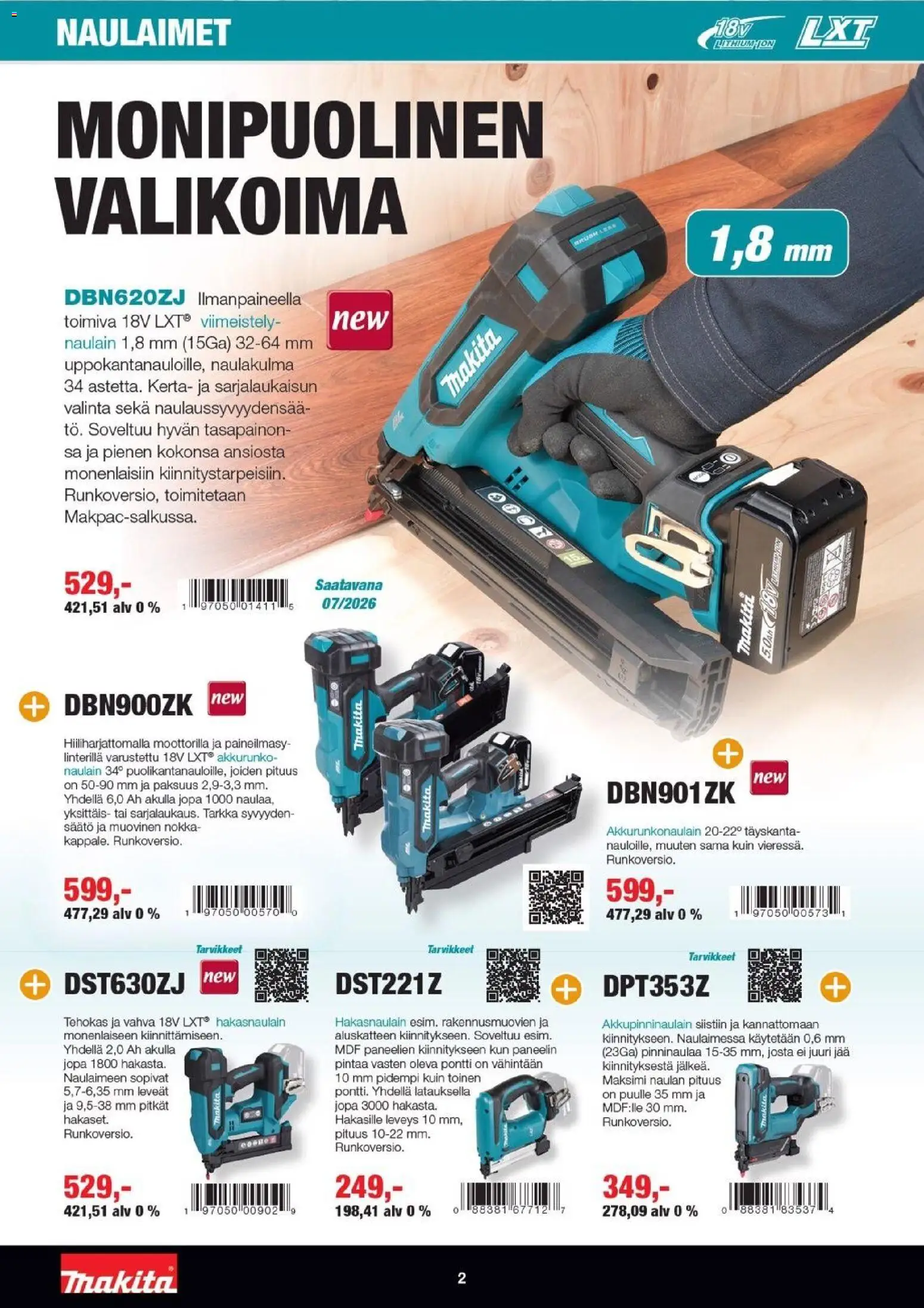 🛍️ Makita tarjoukset alkaen 01/01/2026 » Katso huipputarjoukset ja säästä jo tänään! 💰 | Suomi