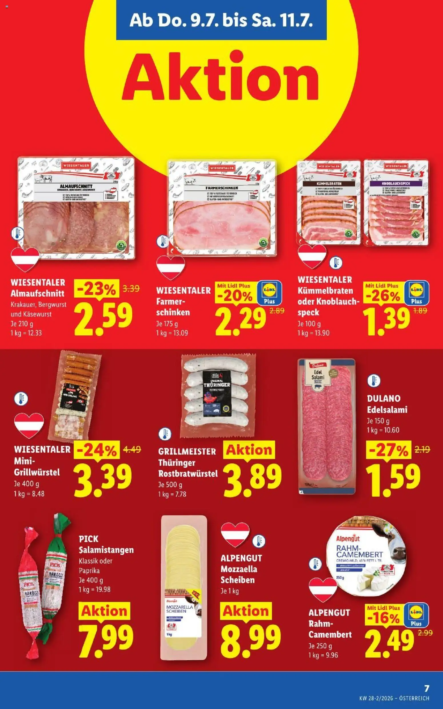 Jetzt sparen im Lidl - Flugblatt | 09.07.2026 ✳️ Angebote ab Donnerstag | Österreich