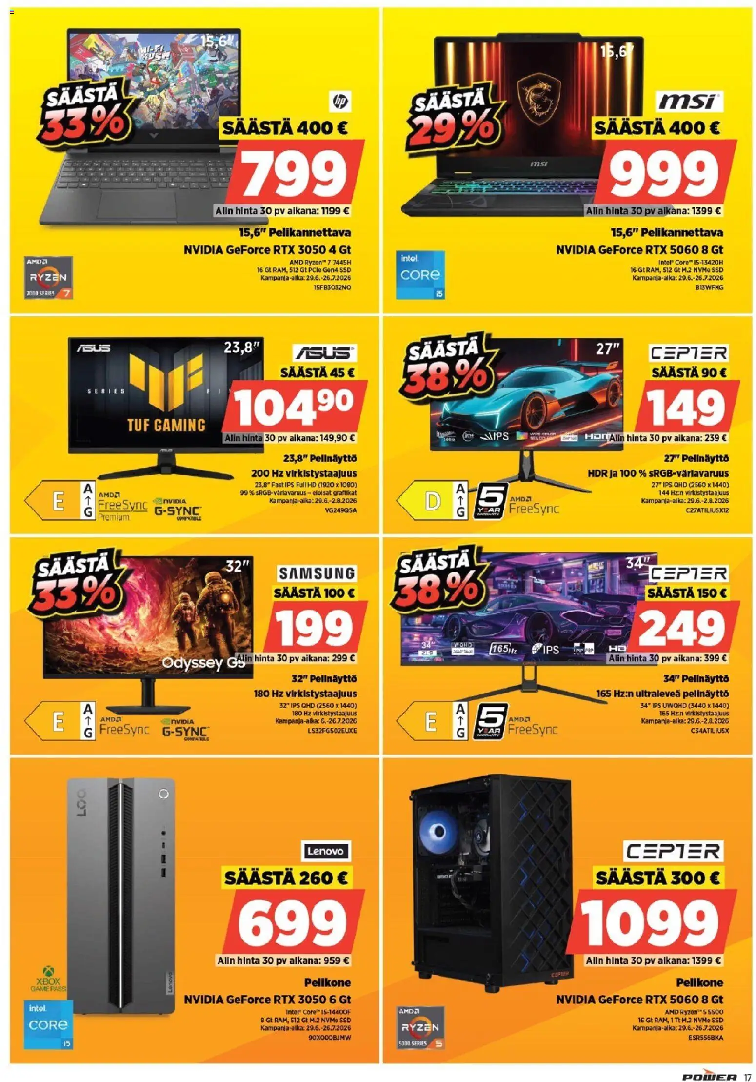🛍️ Power tarjoukset alkaen 06/07/2026 » Katso huipputarjoukset ja säästä jo tänään! 💰 | Suomi