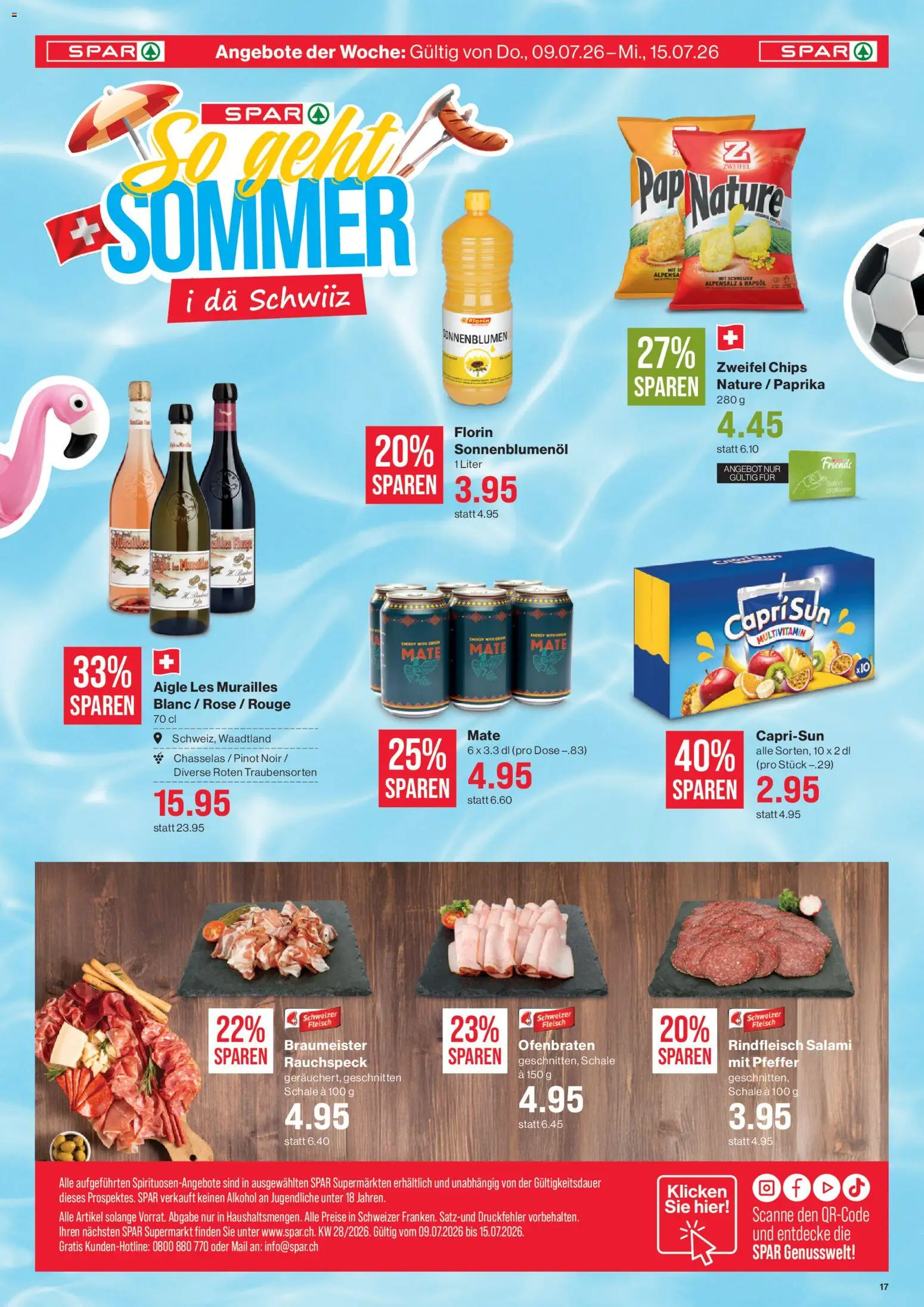 🛍️ SPAR aktionen ab 09.07.2026 » Entdecken Sie exklusive Rabatte und sparen Sie noch heute! 💰 | Schweiz