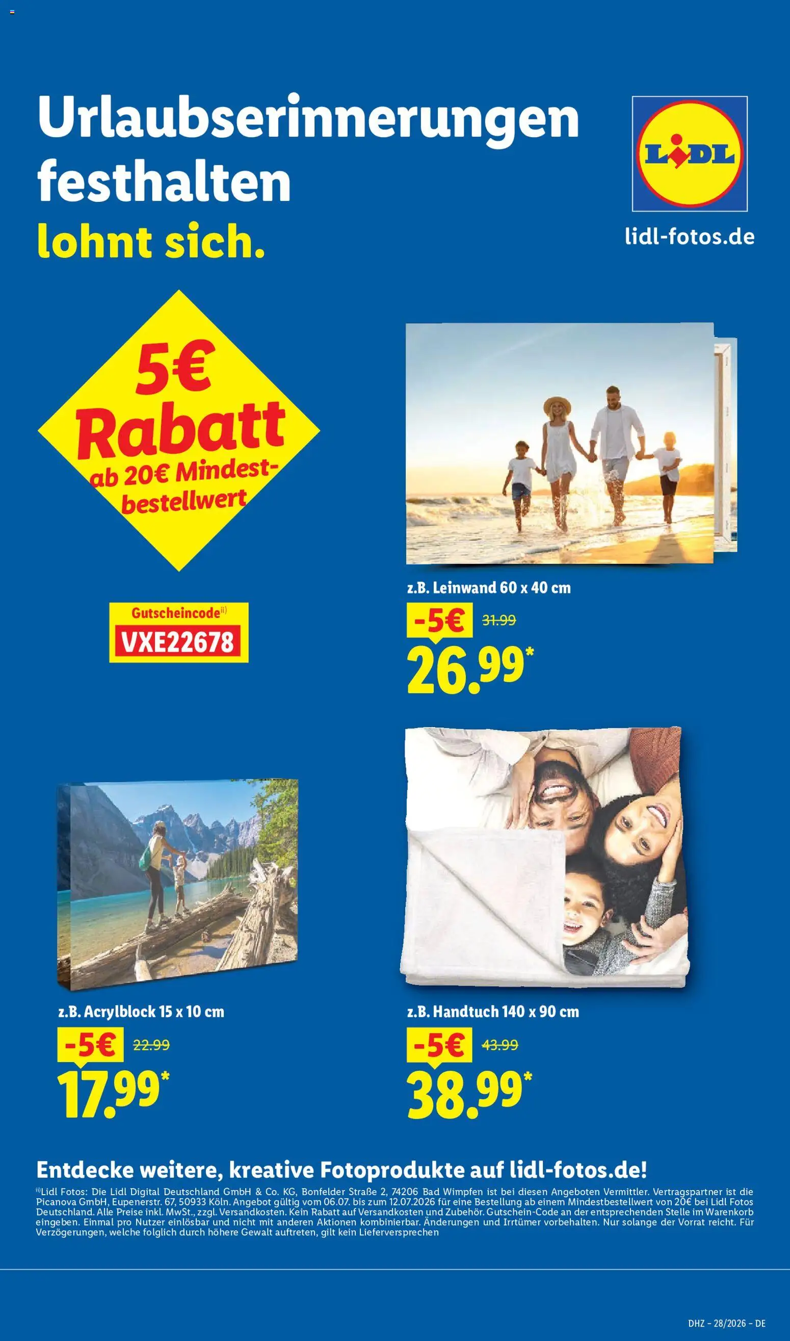 Lidl Prospekt | 06.07.2026 | Wie erhält man einen begrenzten Rabatt? | Deutschland