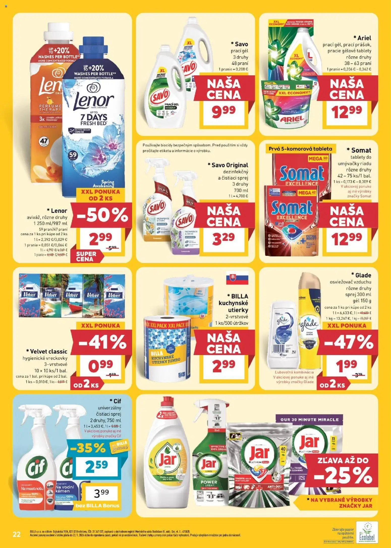 Billa leták Leták in Slovensko