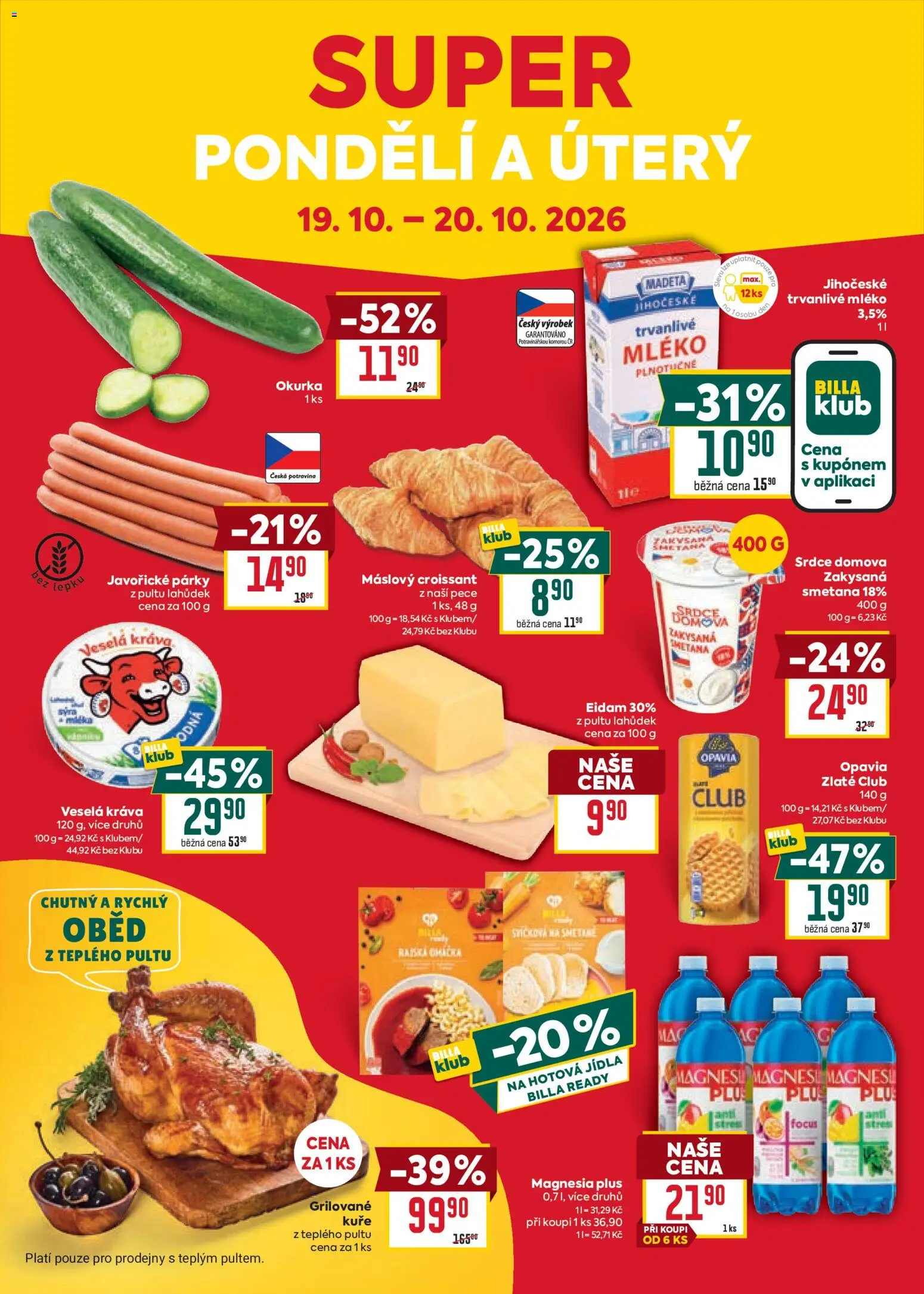 Billa Velký leták Leták in Česko