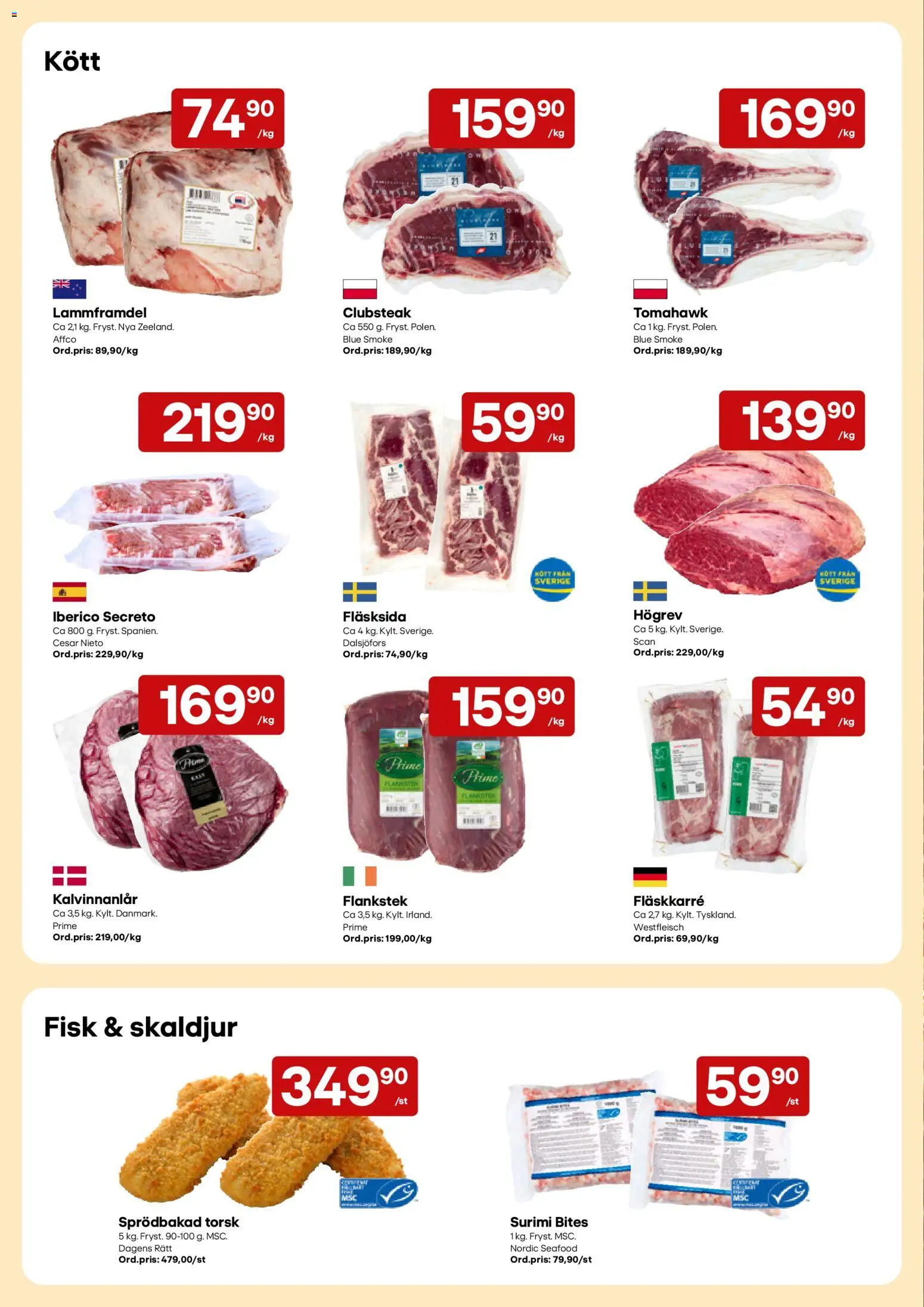 Snabbgross erbjudanden Reklamblad in Sverige