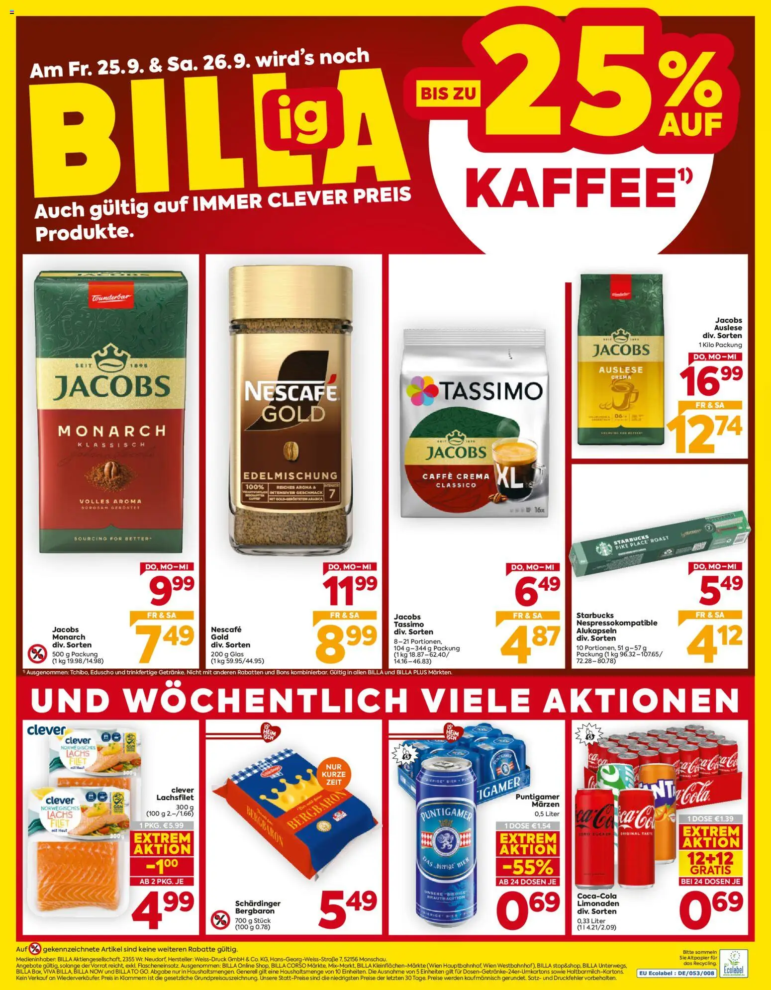 Billa Flugblatt Flugblatt in Österreich