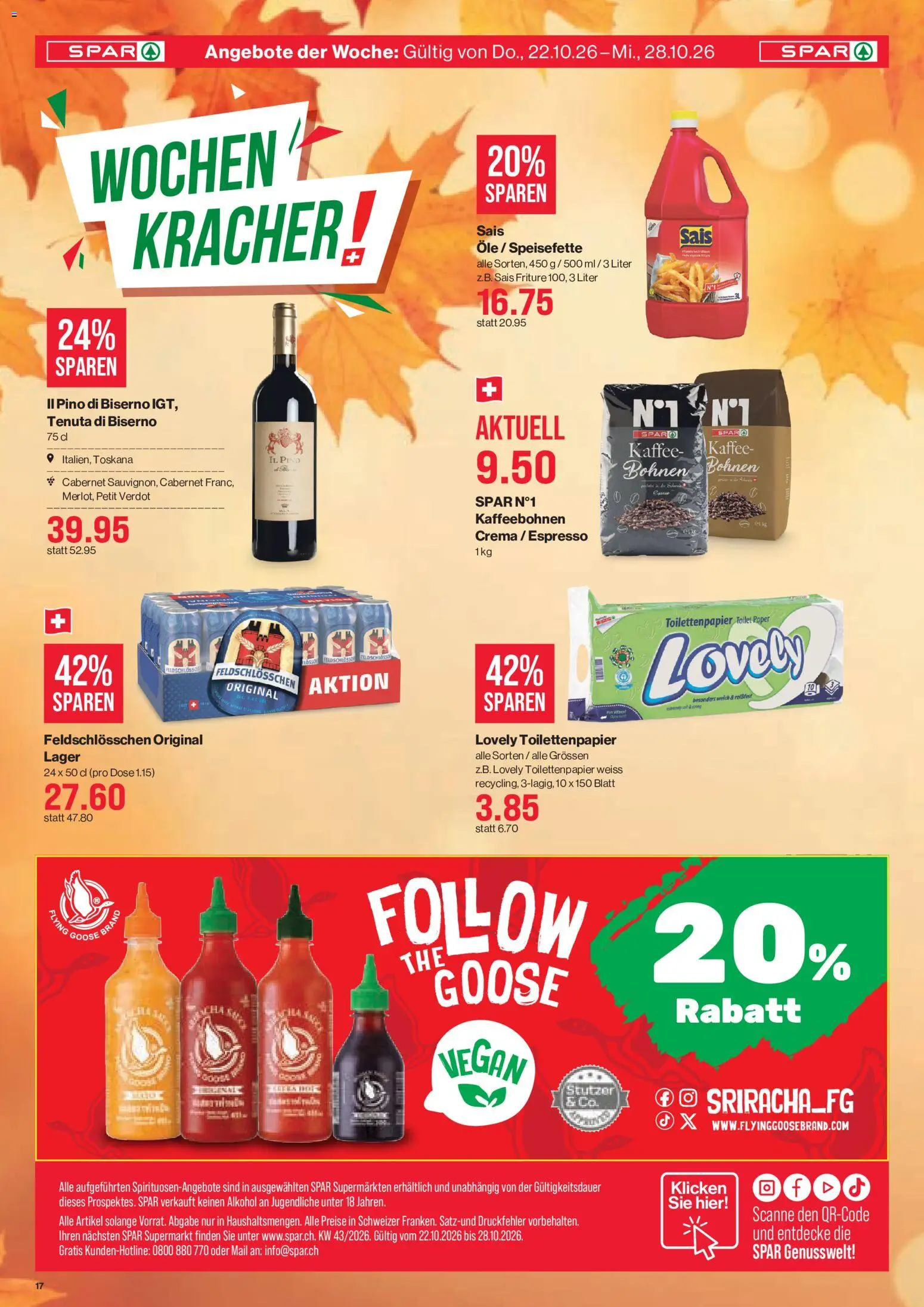 SPAR aktionen Prospekt in Schweiz