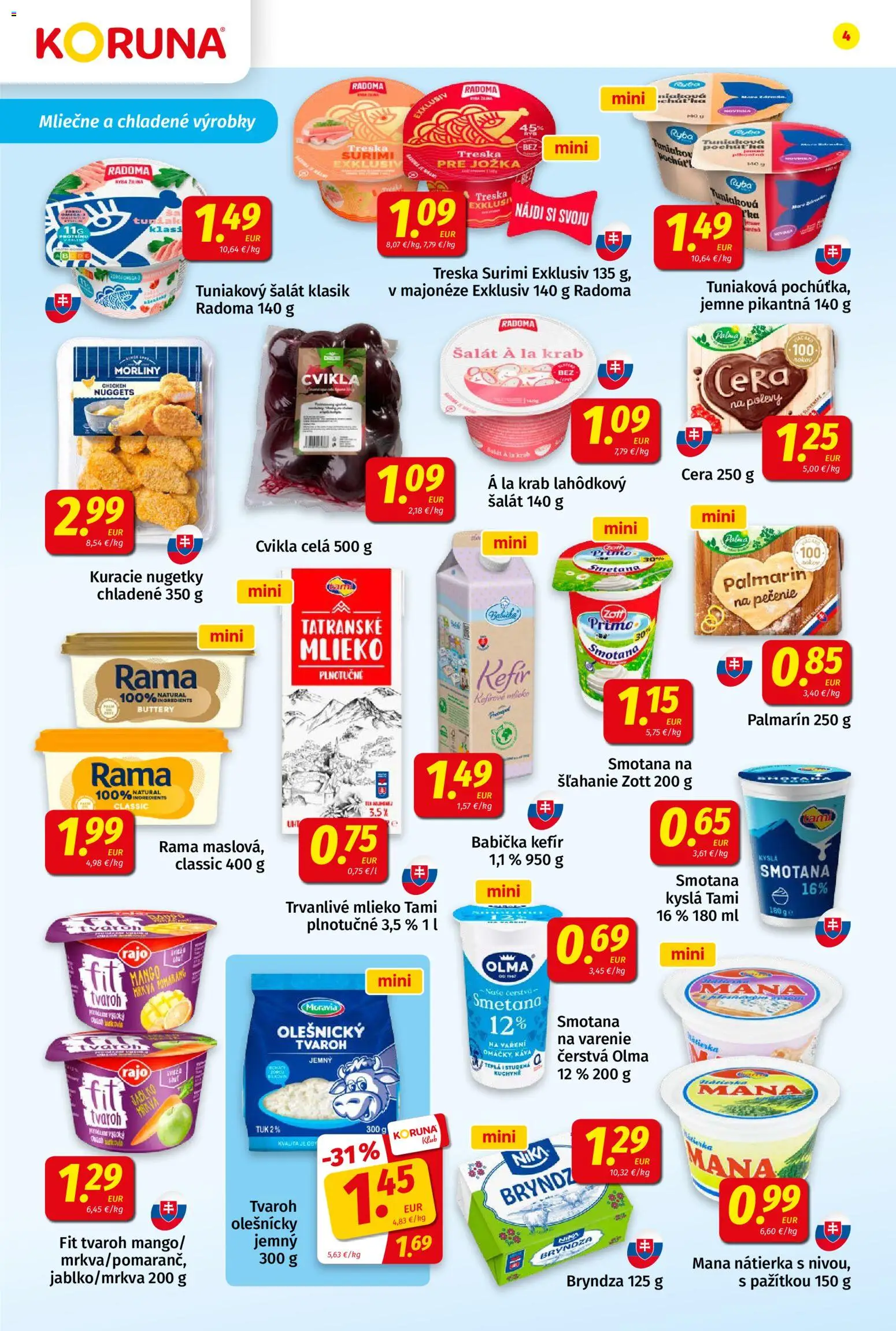 Koruna leták Leták in Slovensko