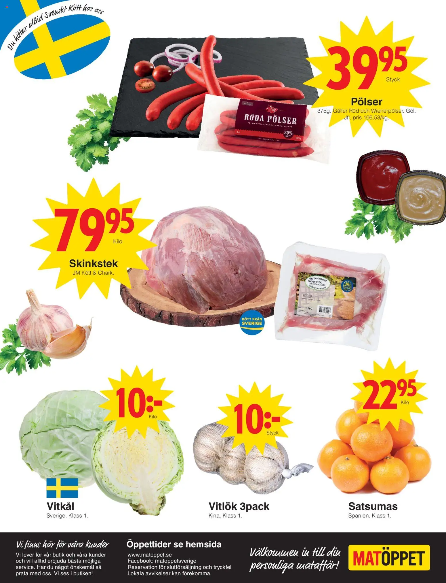 Matöppet erbjudanden Reklamblad in Sverige