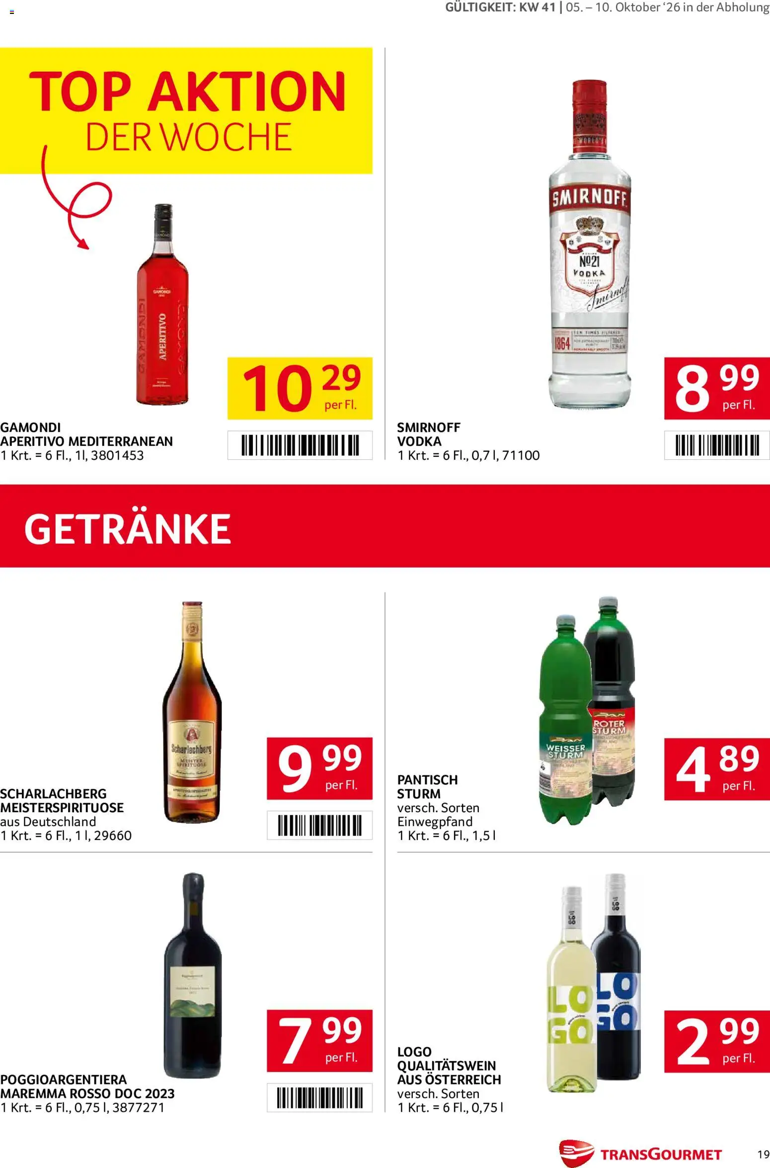 Transgourmet Flugblatt Flugblatt in Österreich